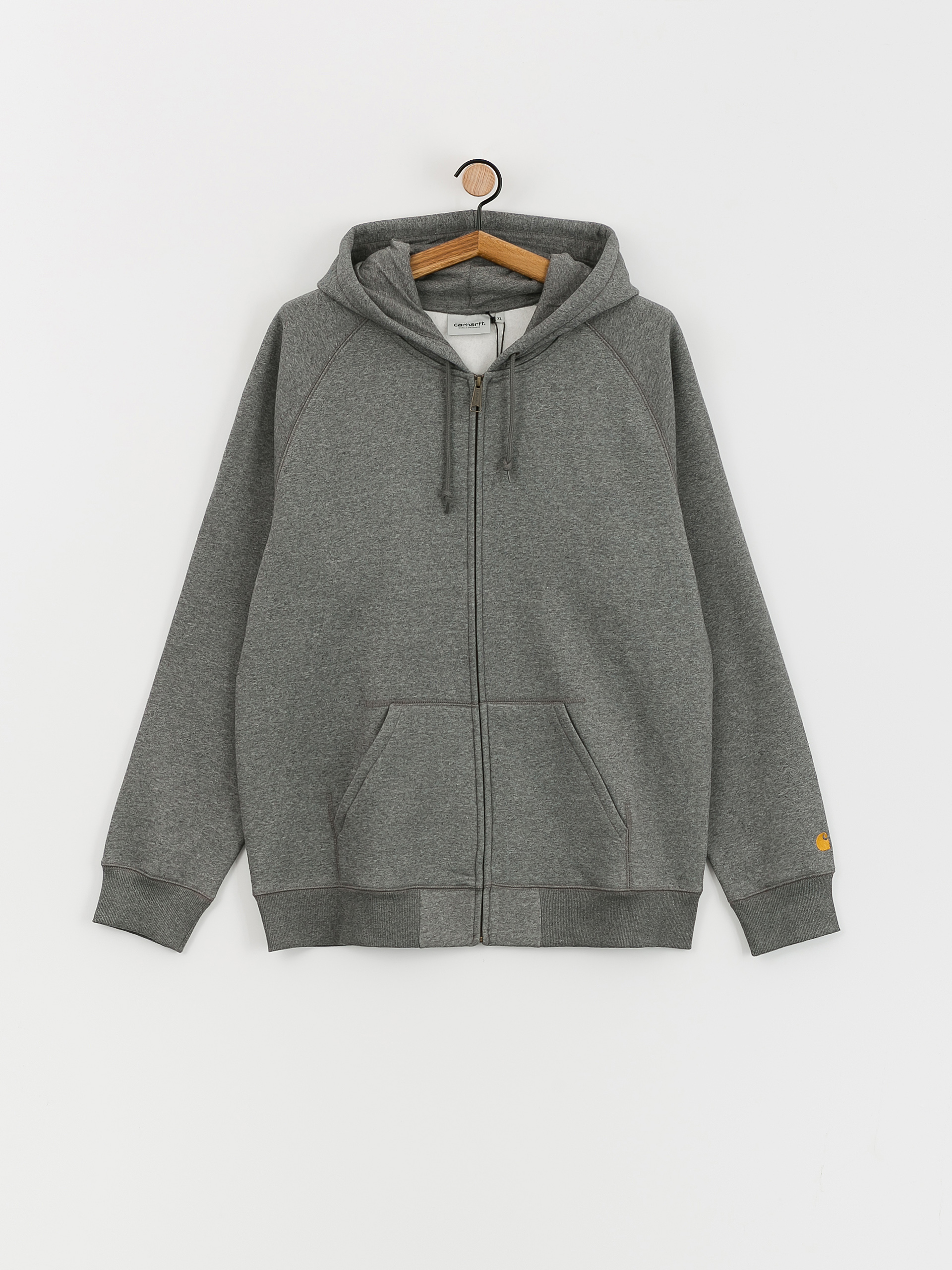 Carhartt WIP Chase ZHD Kapucnis pulóver (dark grey heather/gold)
