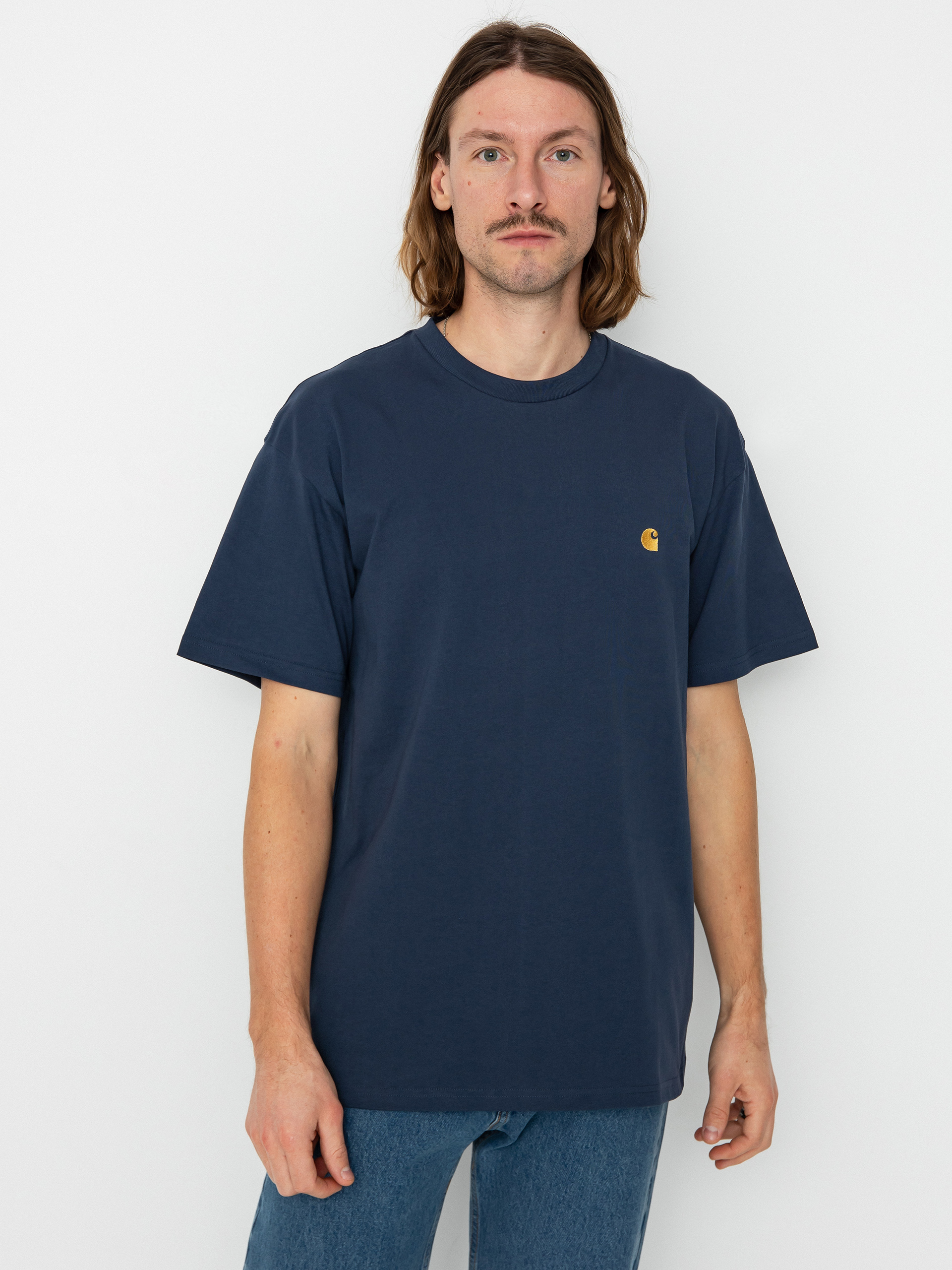Carhartt WIP Chase Ujjatlan felső (blue/gold)