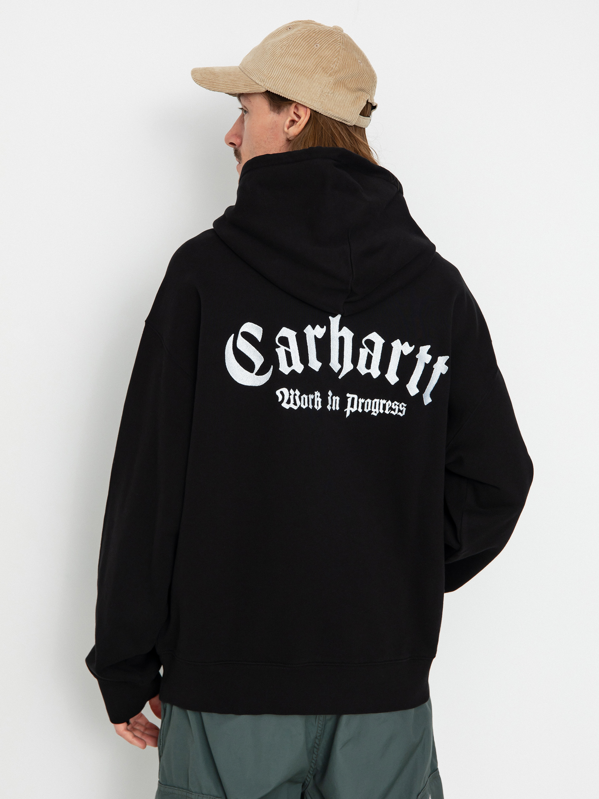 Carhartt WIP Onyx Script HD Kapucnis pulóver (black/white)