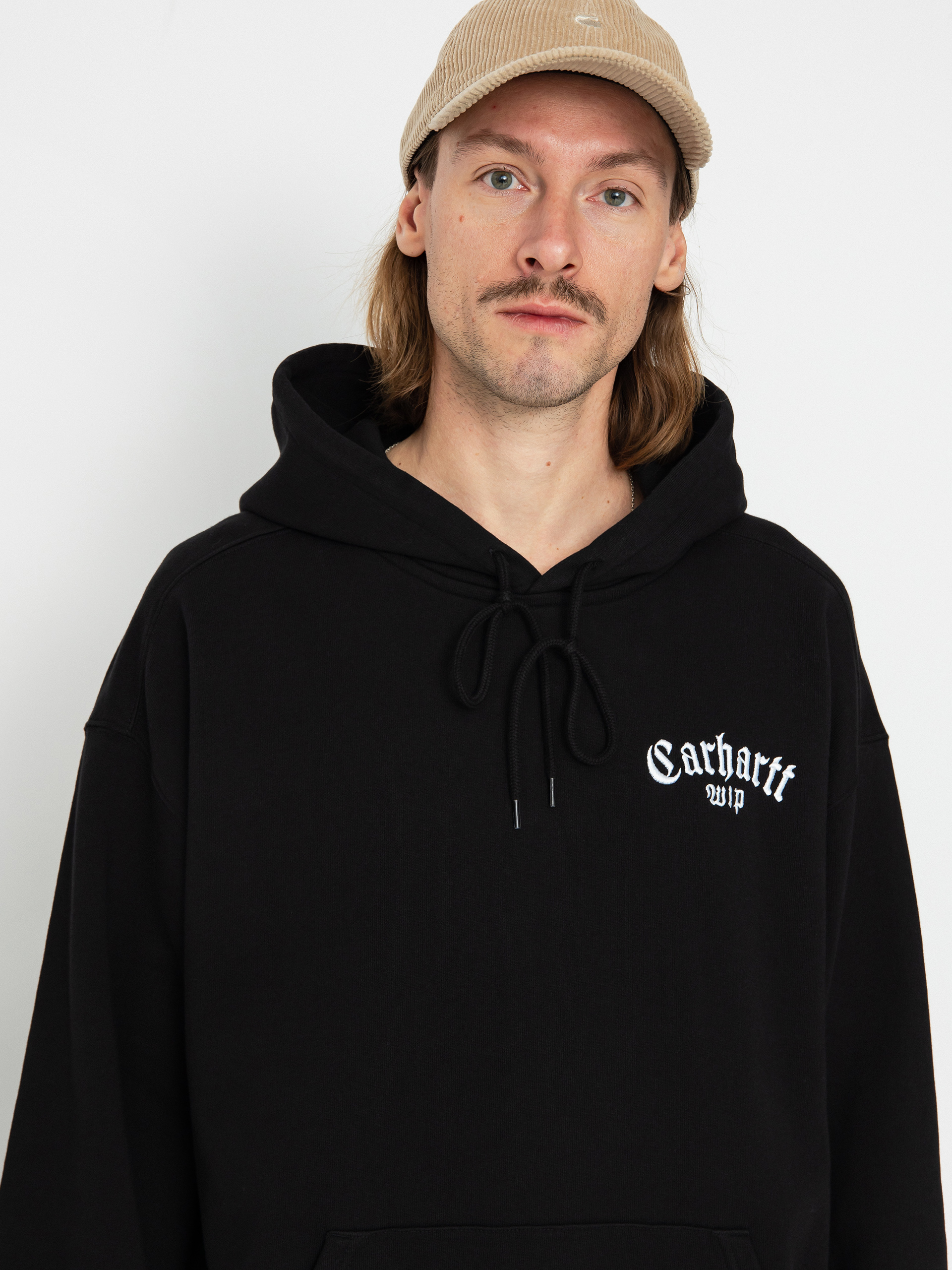 Carhartt WIP Onyx Script HD Kapucnis pulóver (black/white)