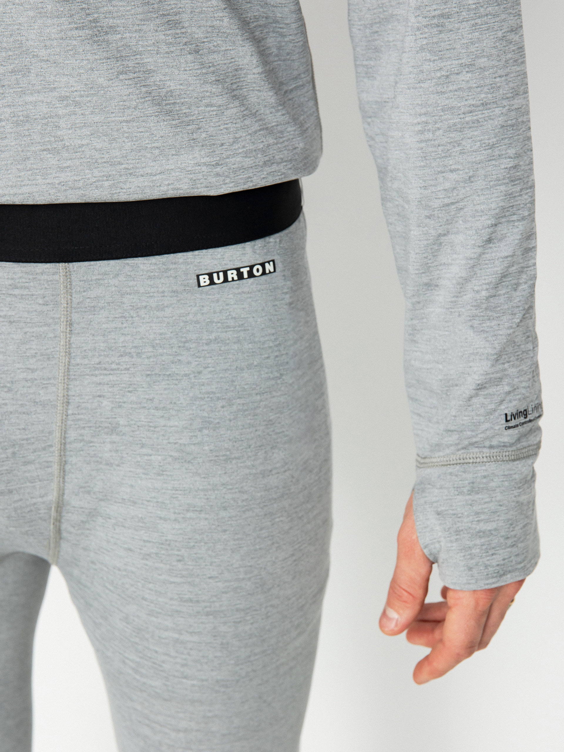 Férfi Burton Lightweight X Base Layers Thermo leggings (gray heather)