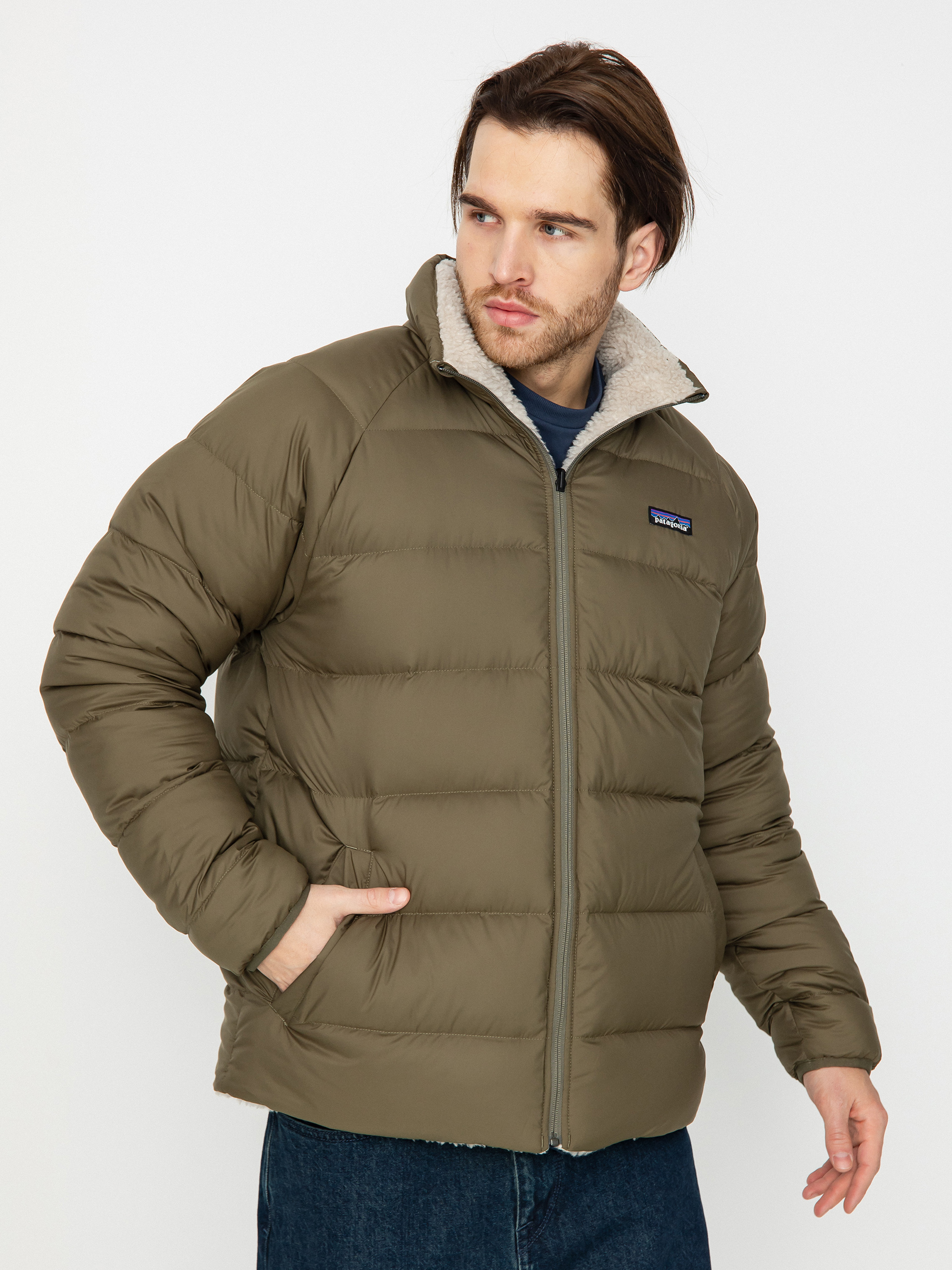 Patagonia Reversible Silent Down Dzseki (basin green)