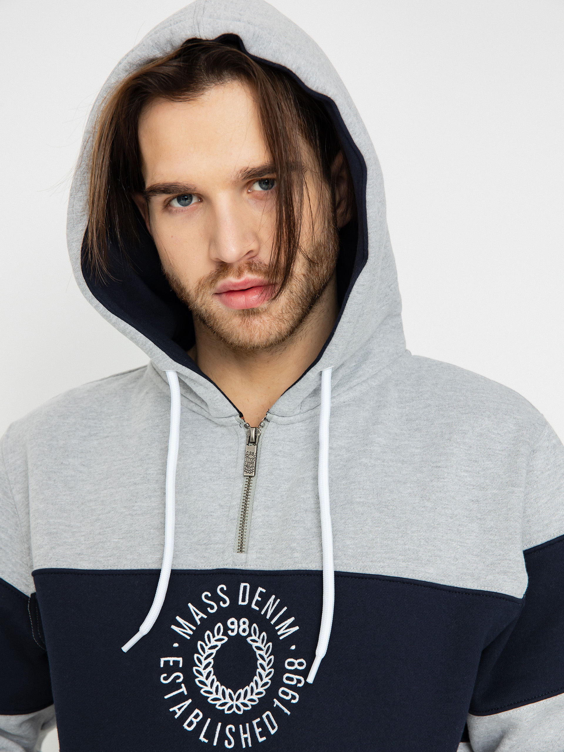 MassDnm Elementary HD Kapucnis pulóver (lt heather grey)