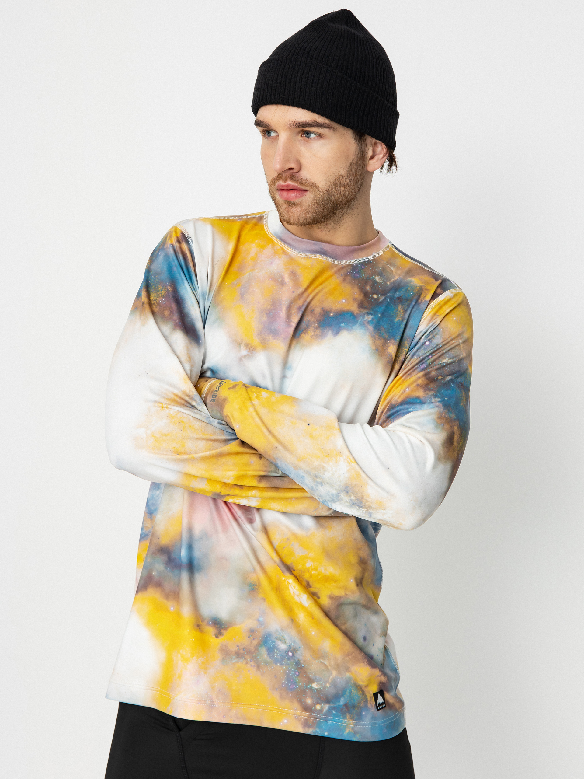 Férfi Burton Midweight Base Layer Crewneck Hosszú ujjú felső (stout white voyager)