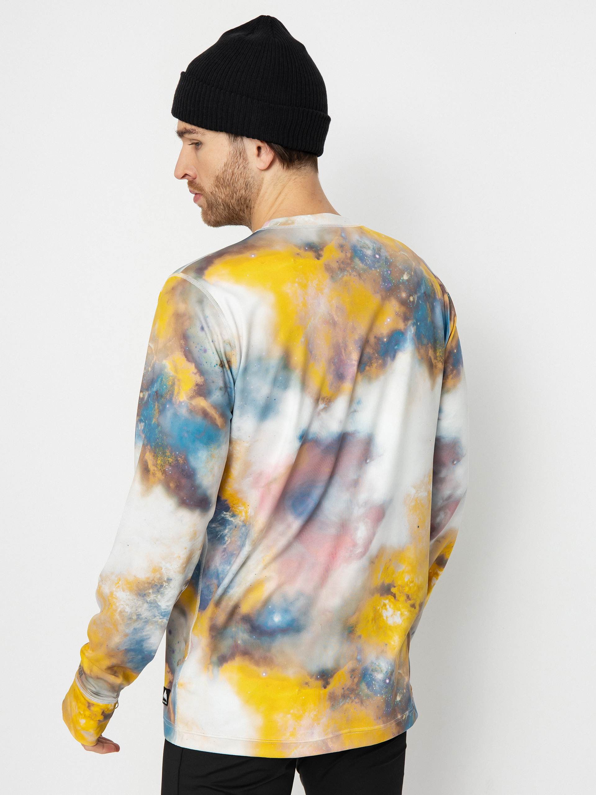 Férfi Burton Midweight Base Layer Crewneck Hosszú ujjú felső (stout white voyager)