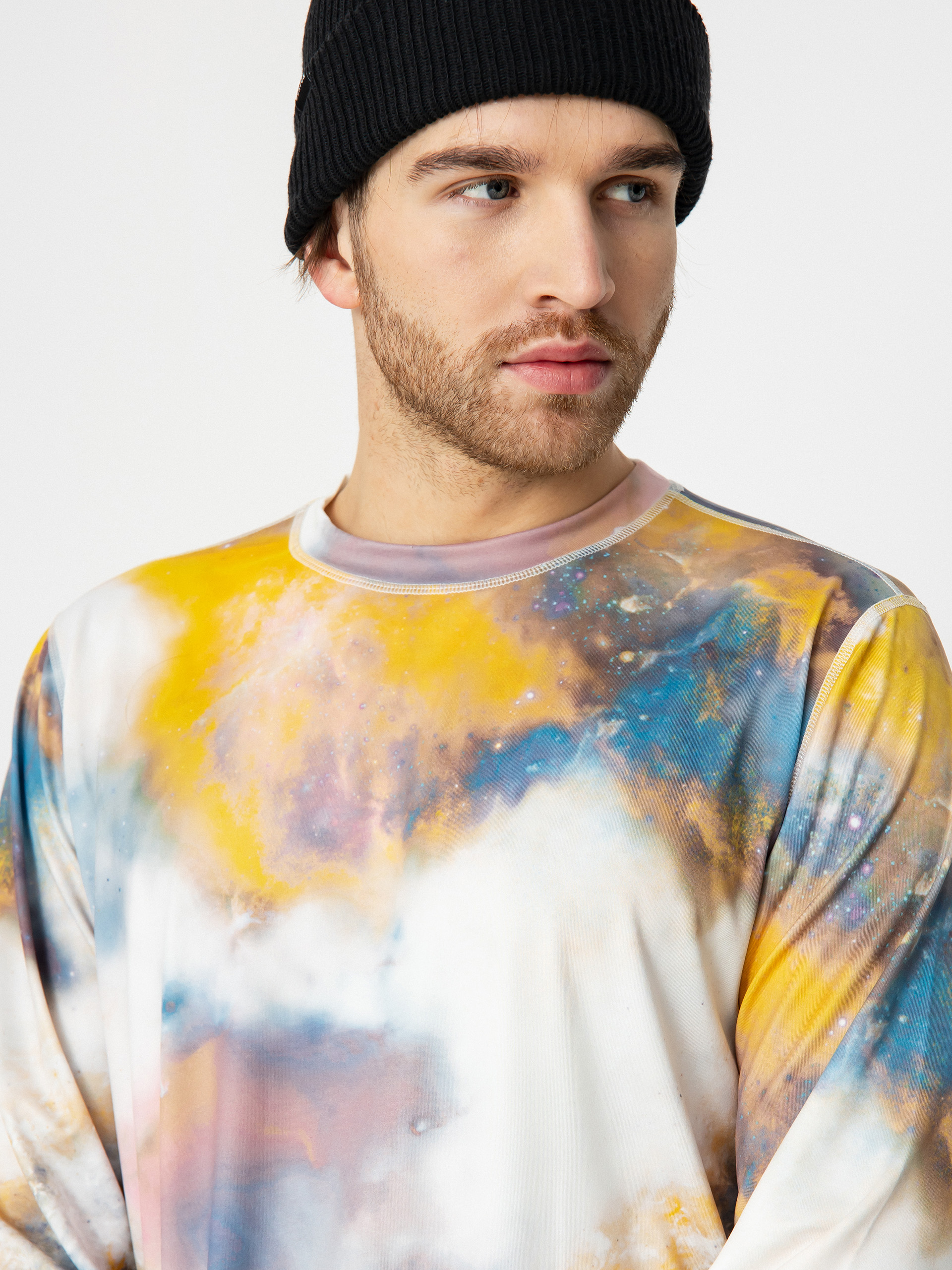 Férfi Burton Midweight Base Layer Crewneck Hosszú ujjú felső (stout white voyager)