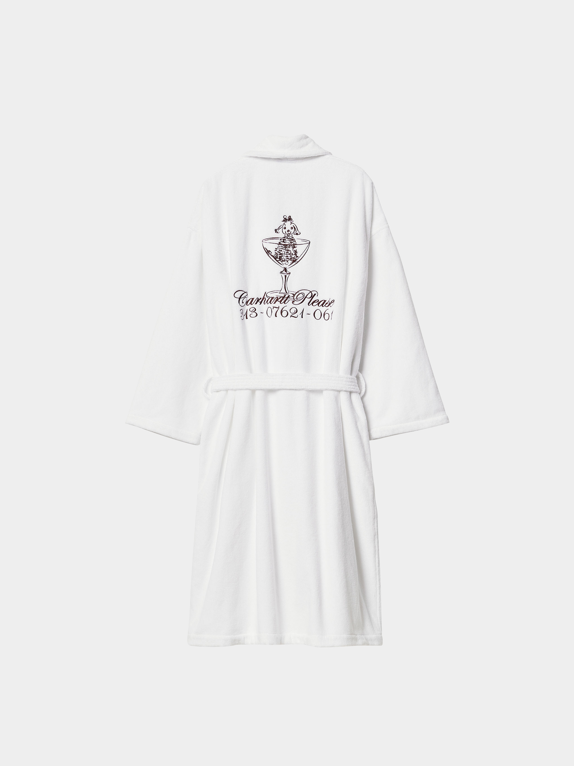 Carhartt WIP Szlafrok Please Bathrobe Akcesoria (white/bordeaux)