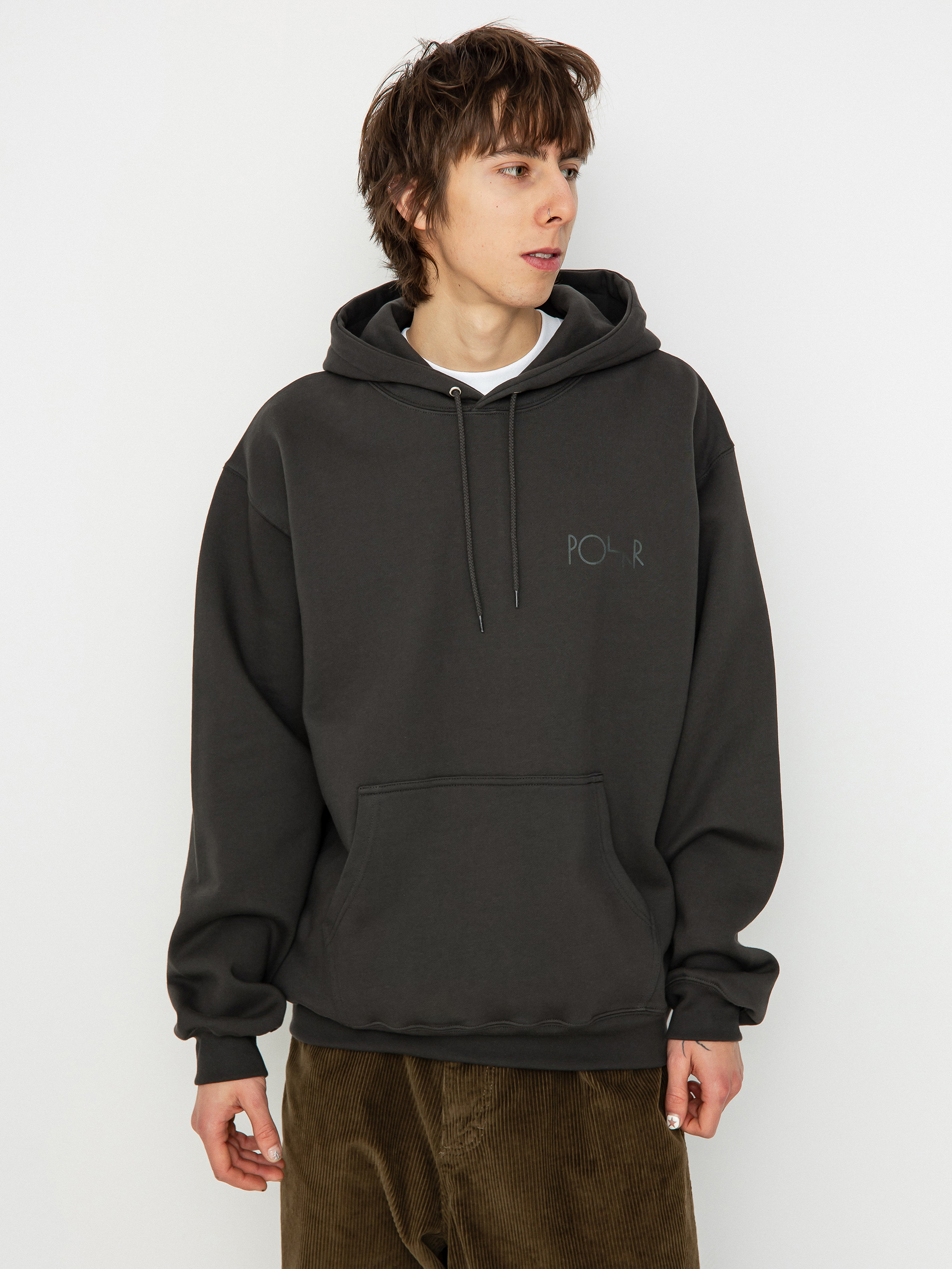 Polar Skate Stroke Logo Dave HD Kapucnis pulóver (dirty black)