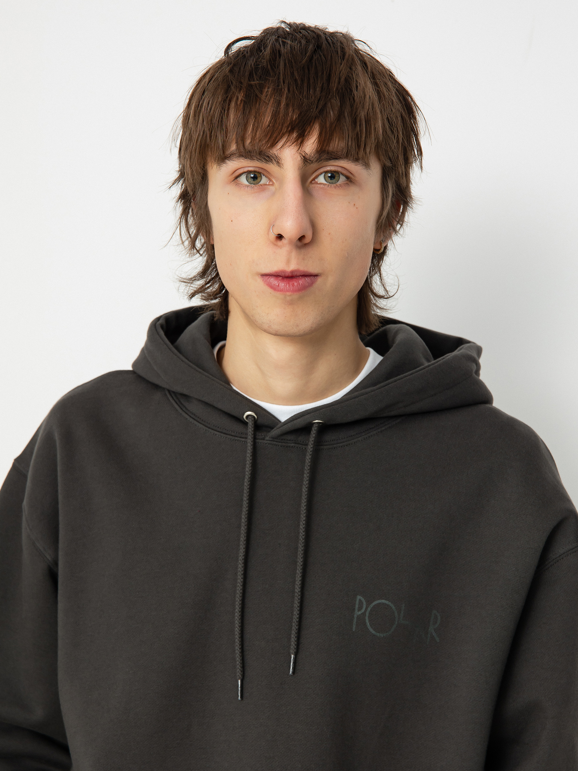 Polar Skate Stroke Logo Dave HD Kapucnis pulóver (dirty black)