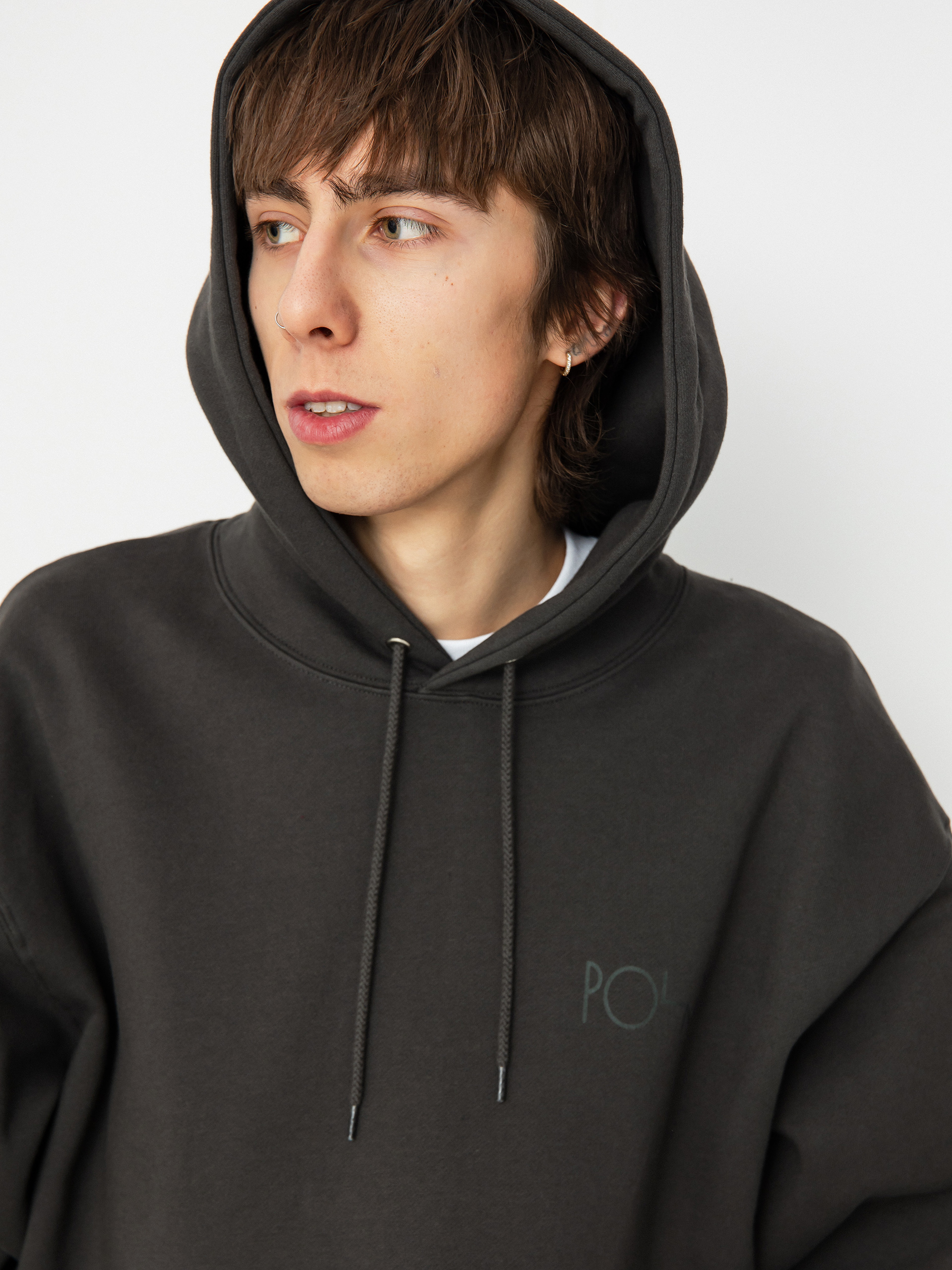 Polar Skate Stroke Logo Dave HD Kapucnis pulóver (dirty black)