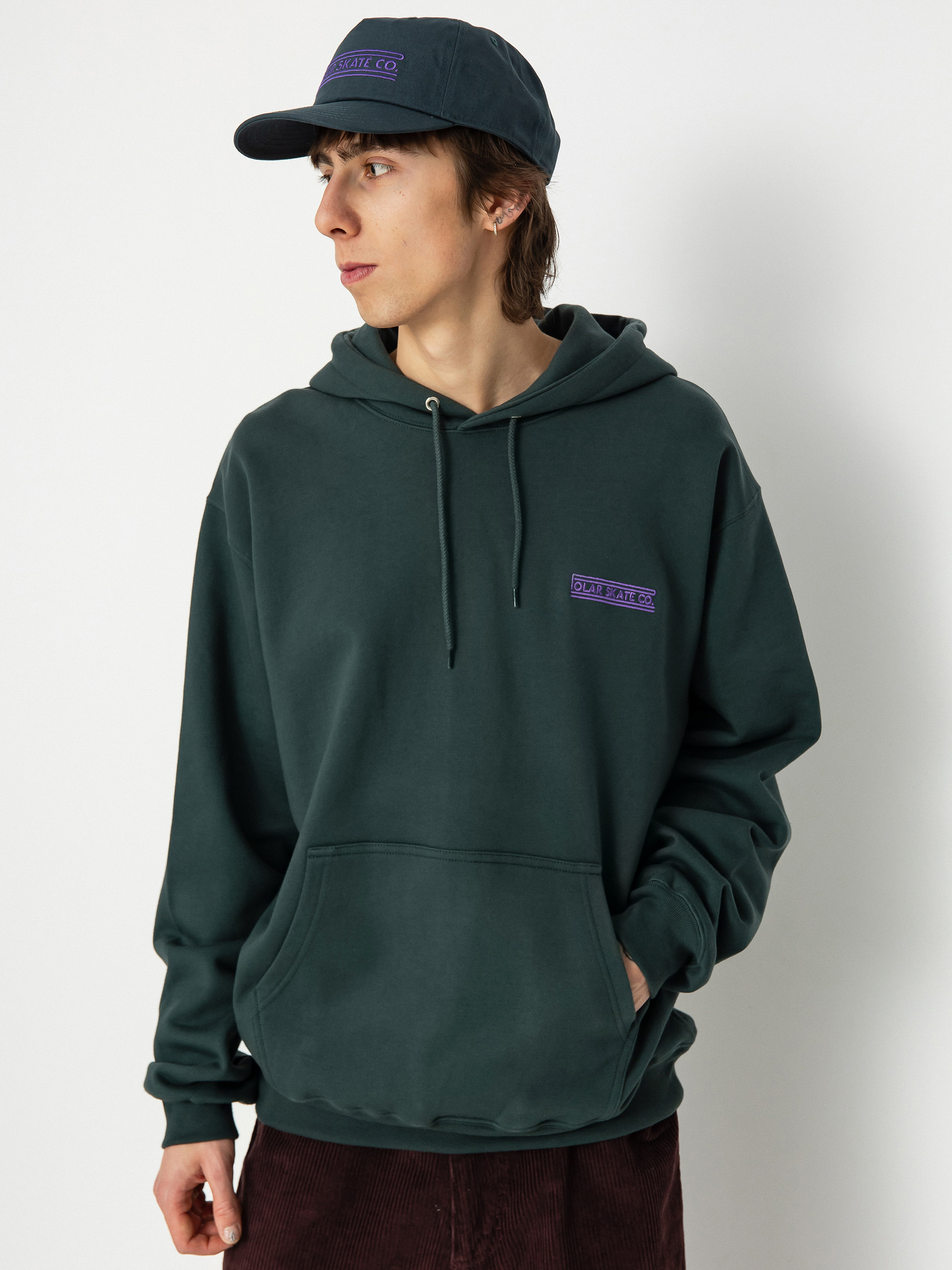 Polar Skate Stretch Logo Dave HD Kapucnis pulóver (dark teal)