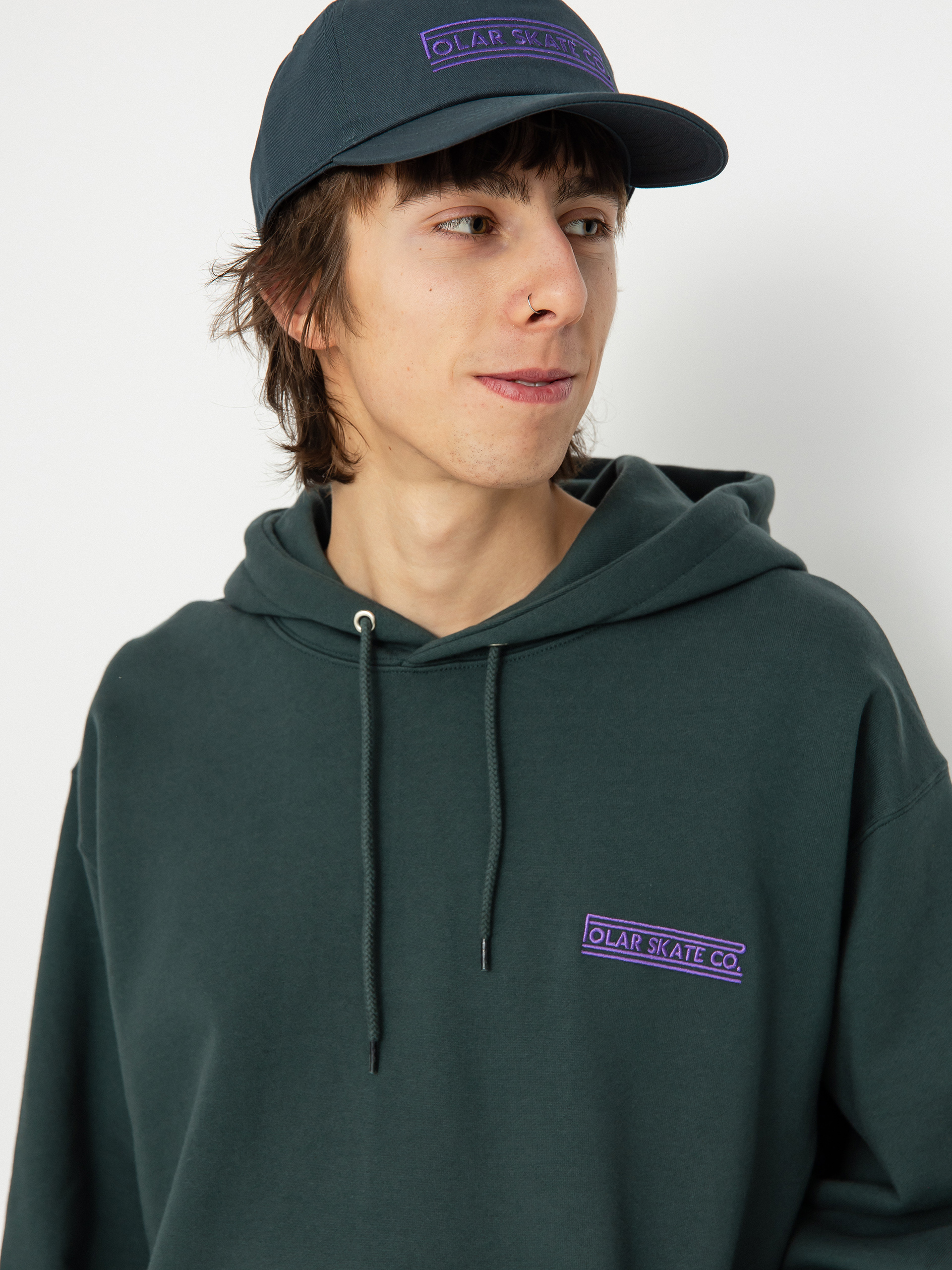 Polar Skate Stretch Logo Dave HD Kapucnis pulóver (dark teal)