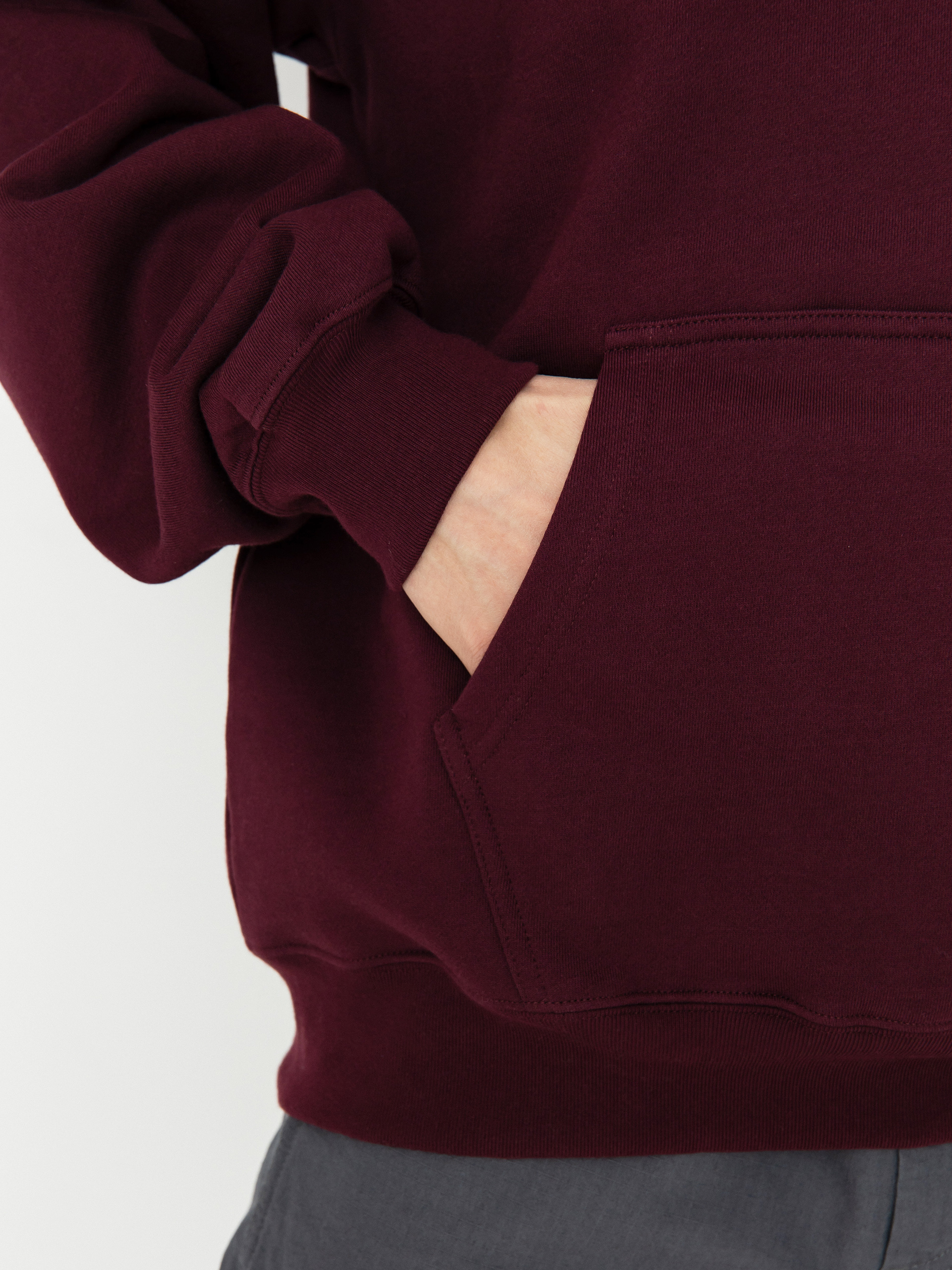 Polar Skate Stretch Logo Dave HD Kapucnis pulóver (dark wine)