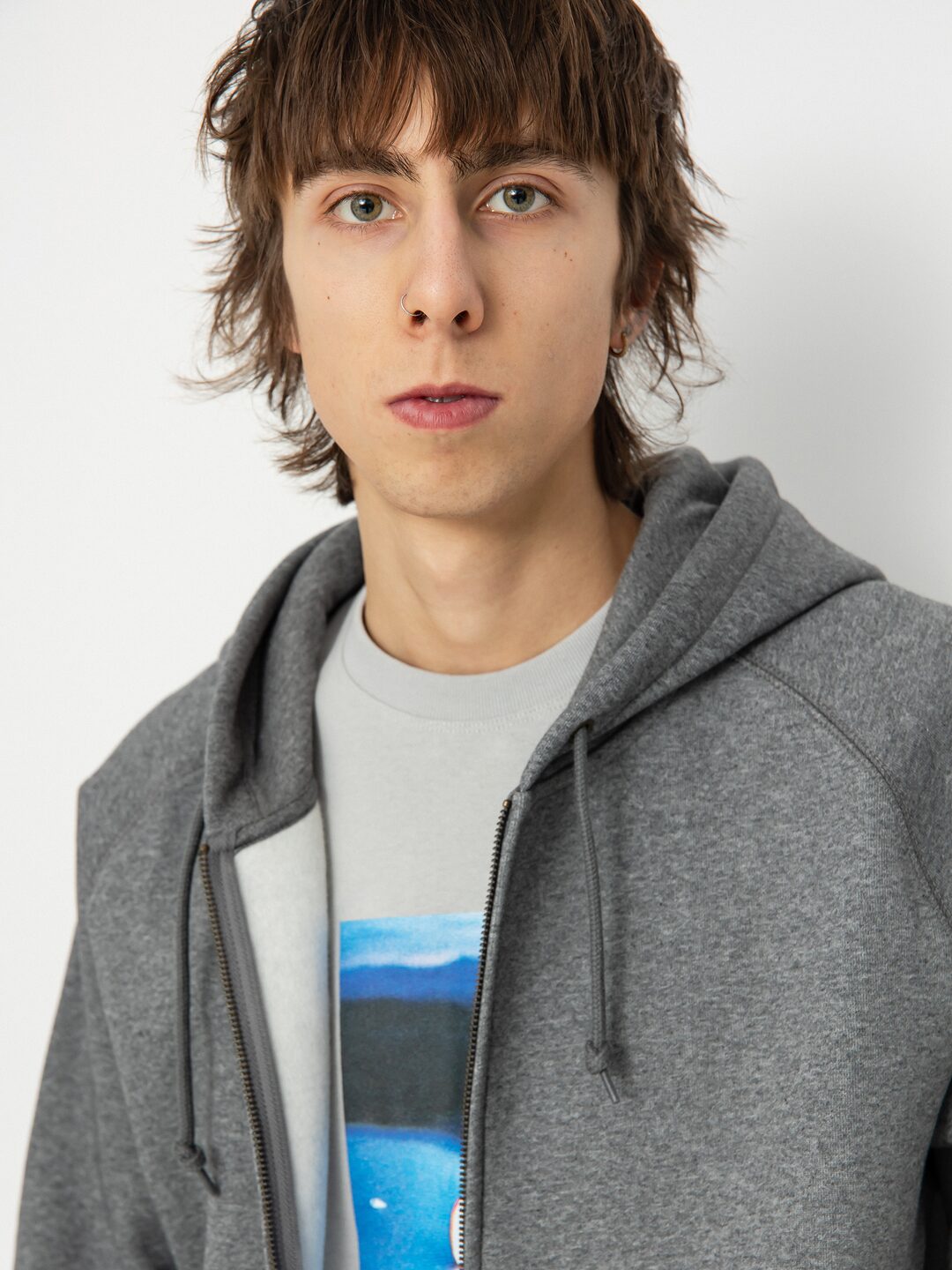 Carhartt WIP Chase ZHD Kapucnis pulóver (dark grey heather/gold)