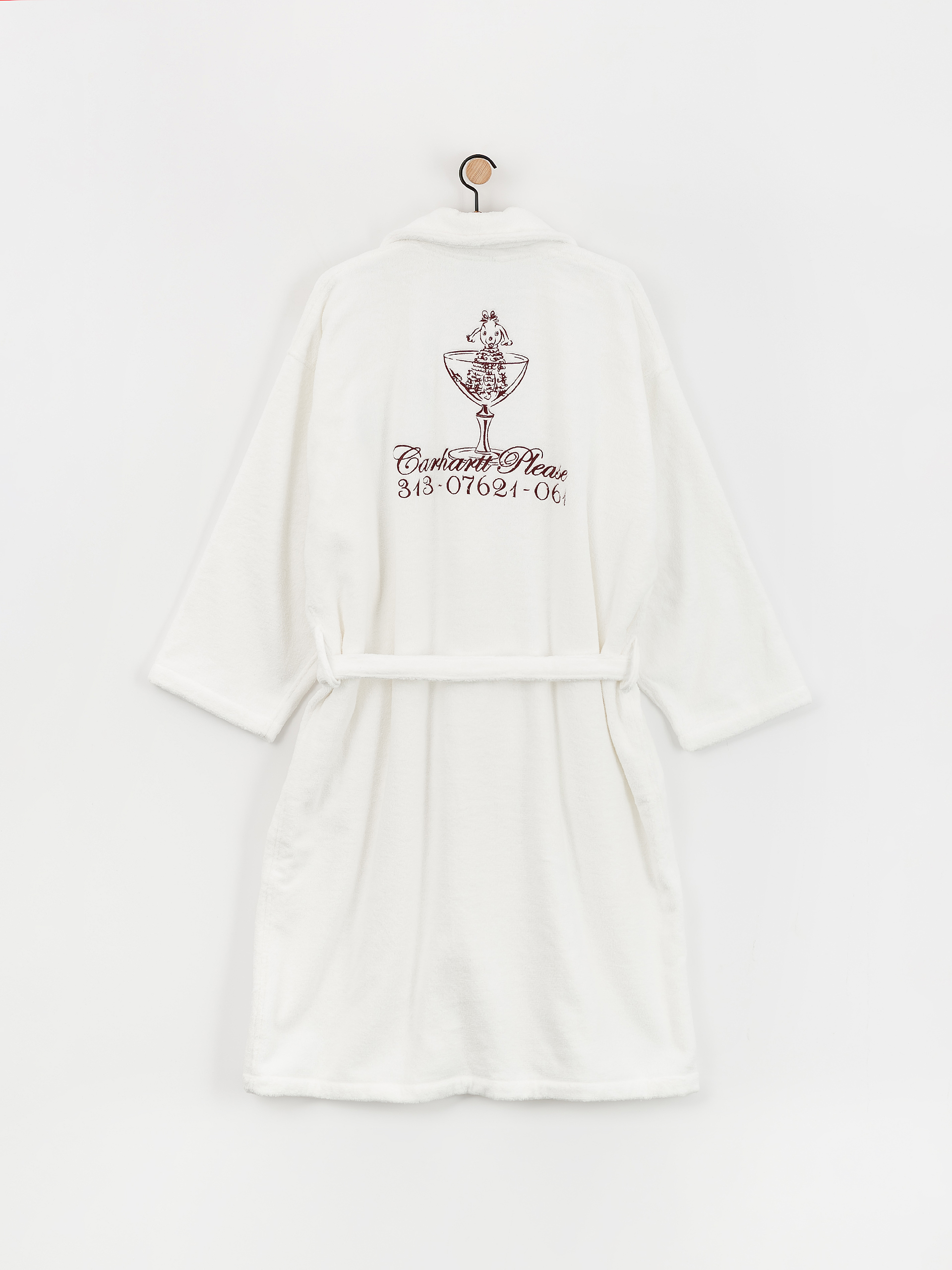 Carhartt WIP Szlafrok Please Bathrobe Akcesoria (white/bordeaux)