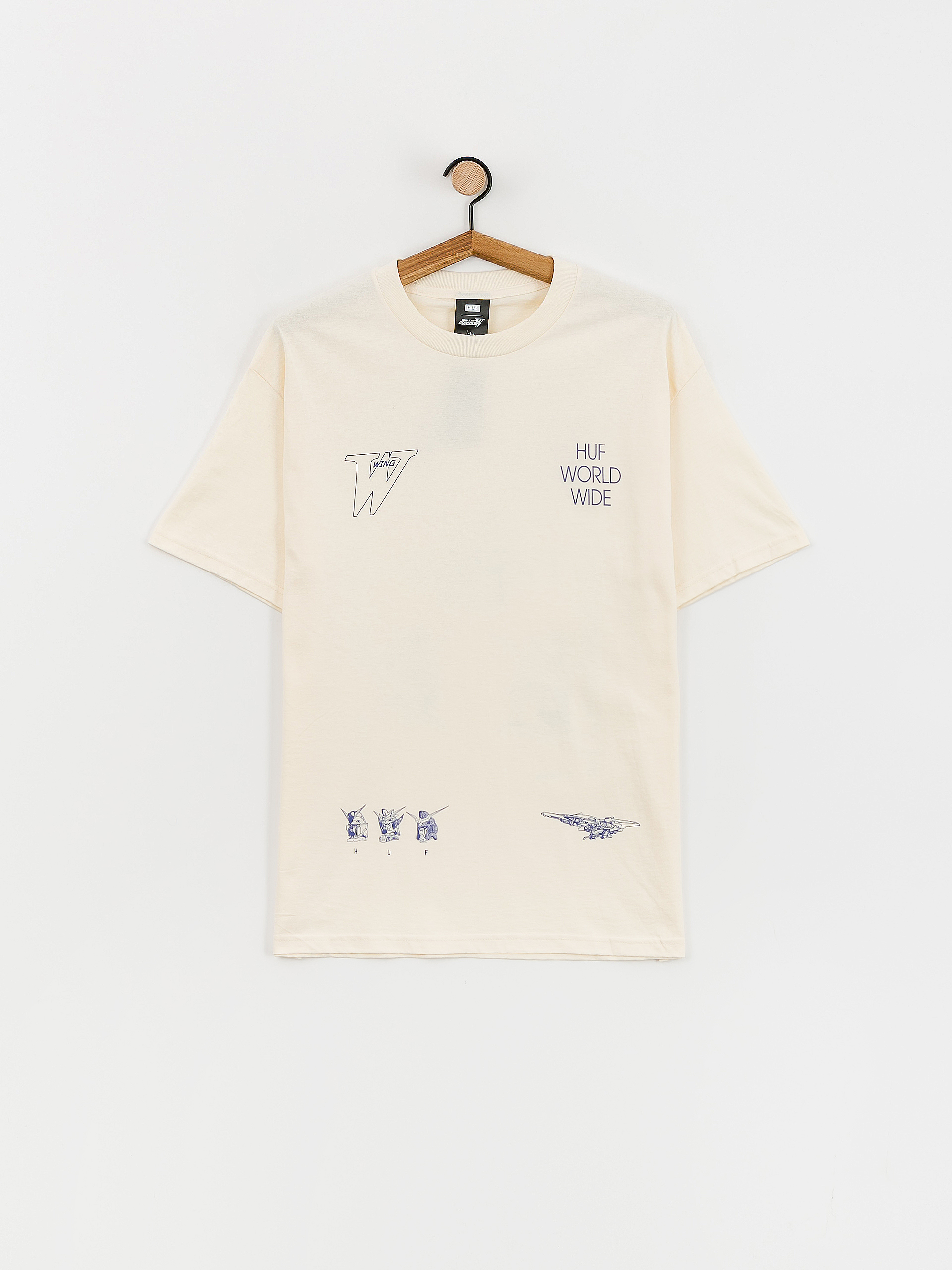 HUF Gundam Wing Heads póló (bone)