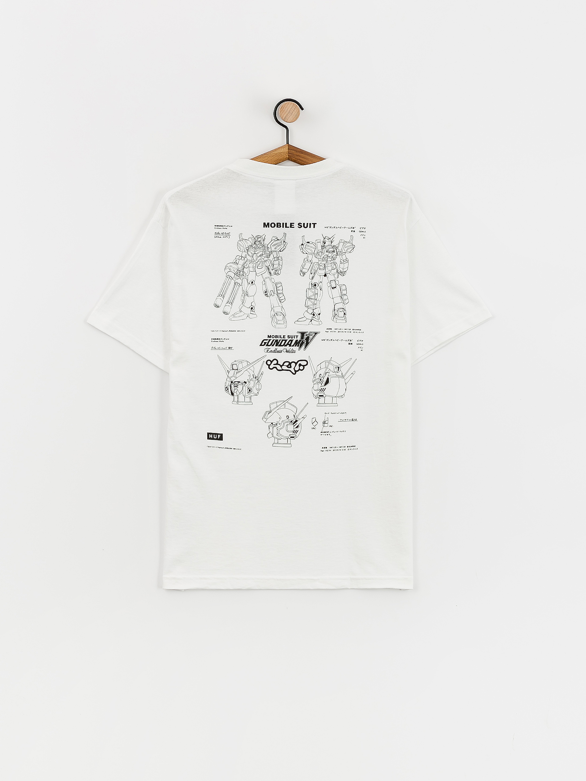 HUF Heavy Arms Schematics póló (white)