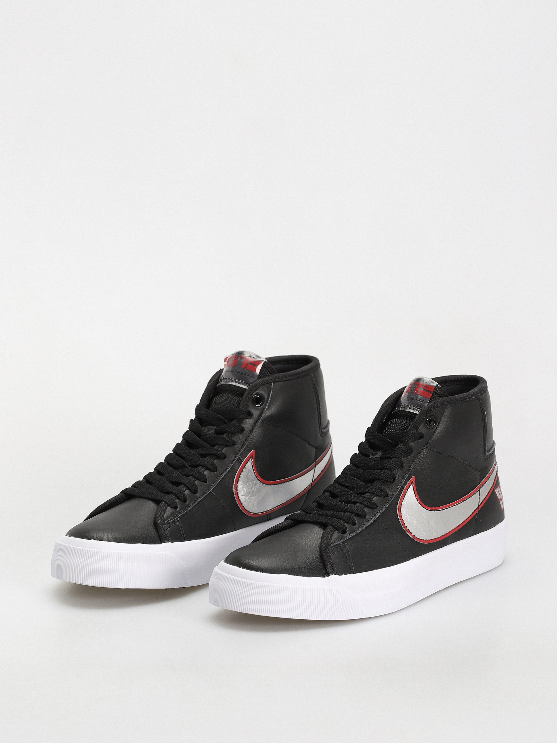 Nike SB Zoom Blazer Mid Pro GT Cipők (black/metallic silver university red)