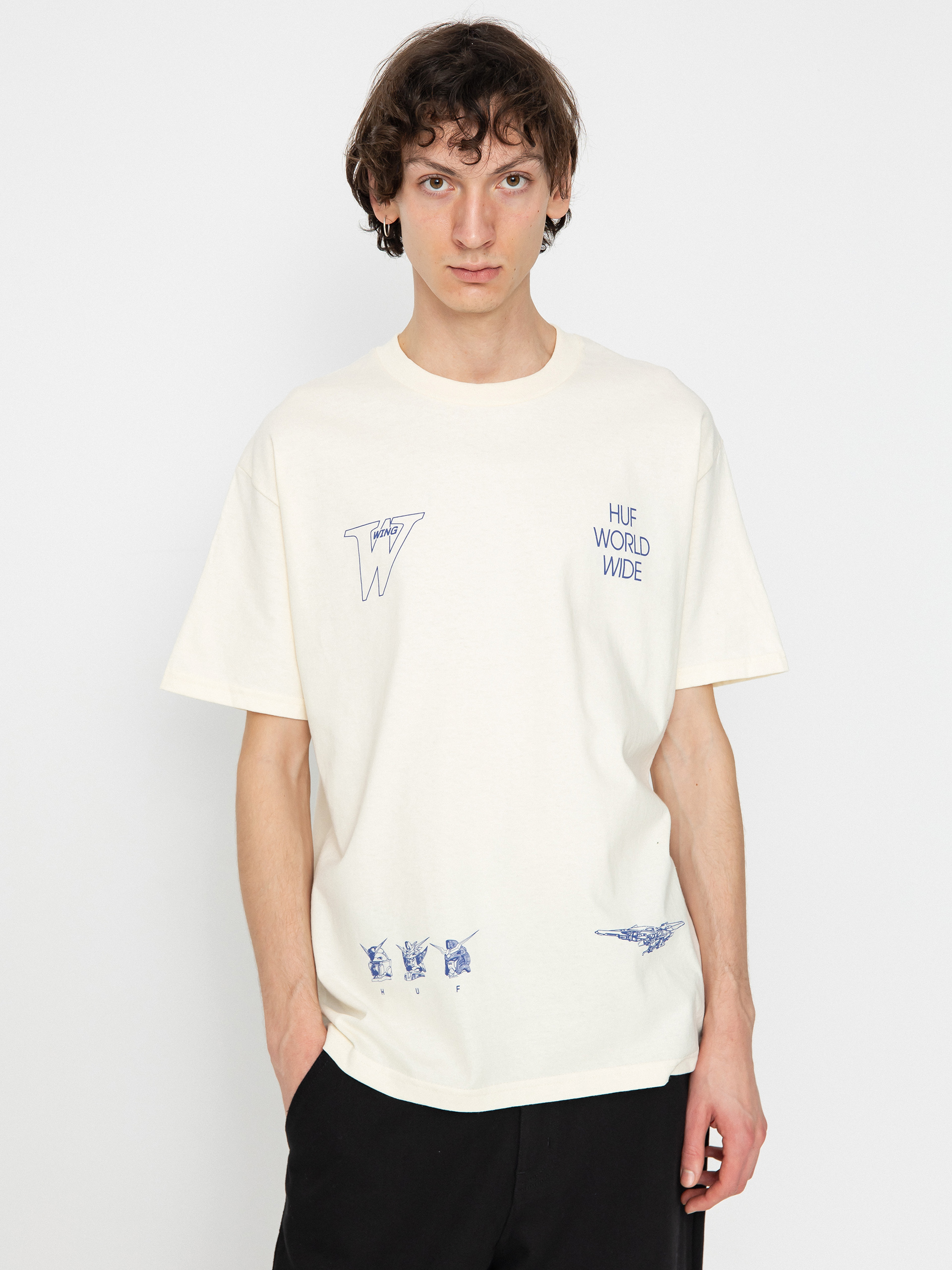 HUF Gundam Wing Heads póló (bone)