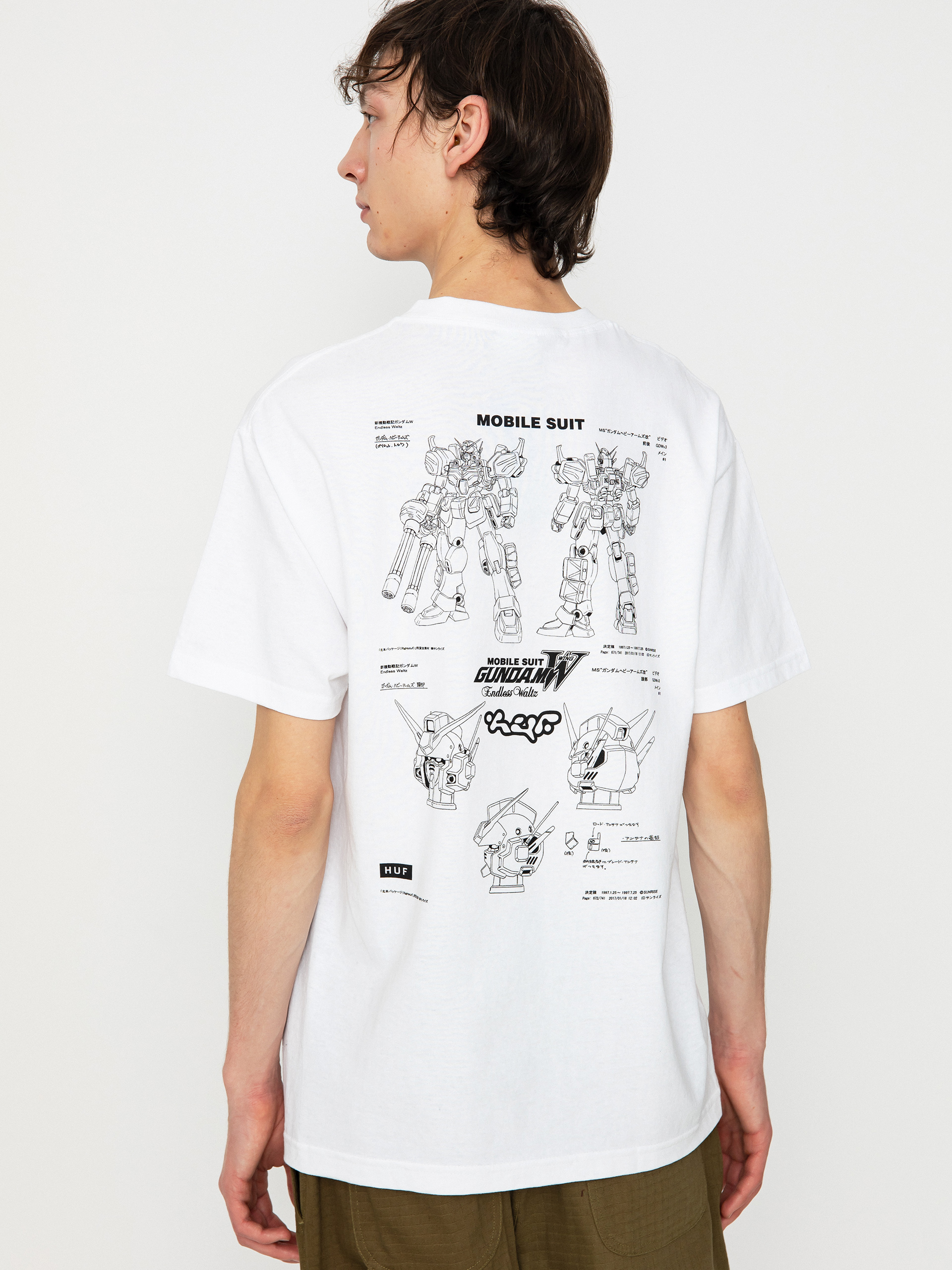 HUF Heavy Arms Schematics póló (white)