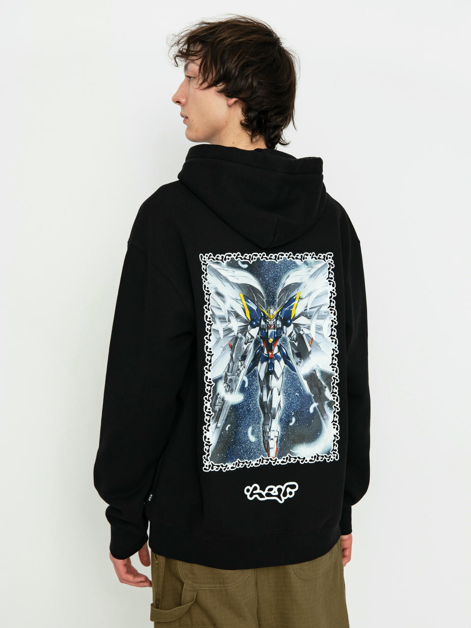 HUF Gundam Wing HD Kapucnis pulóver (black)