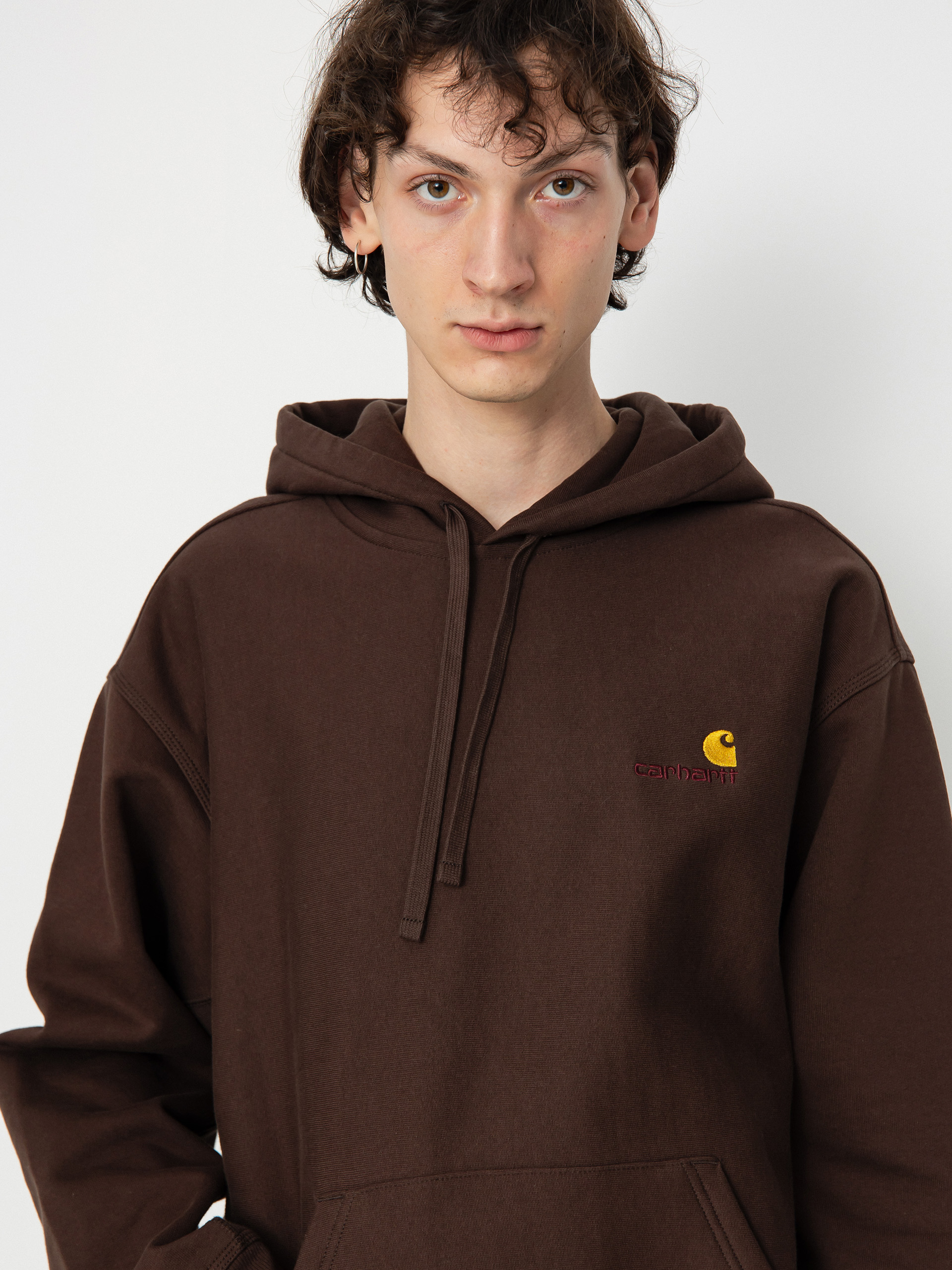 Carhartt WIP American Script HD Kapucnis pulóver (tobacco)