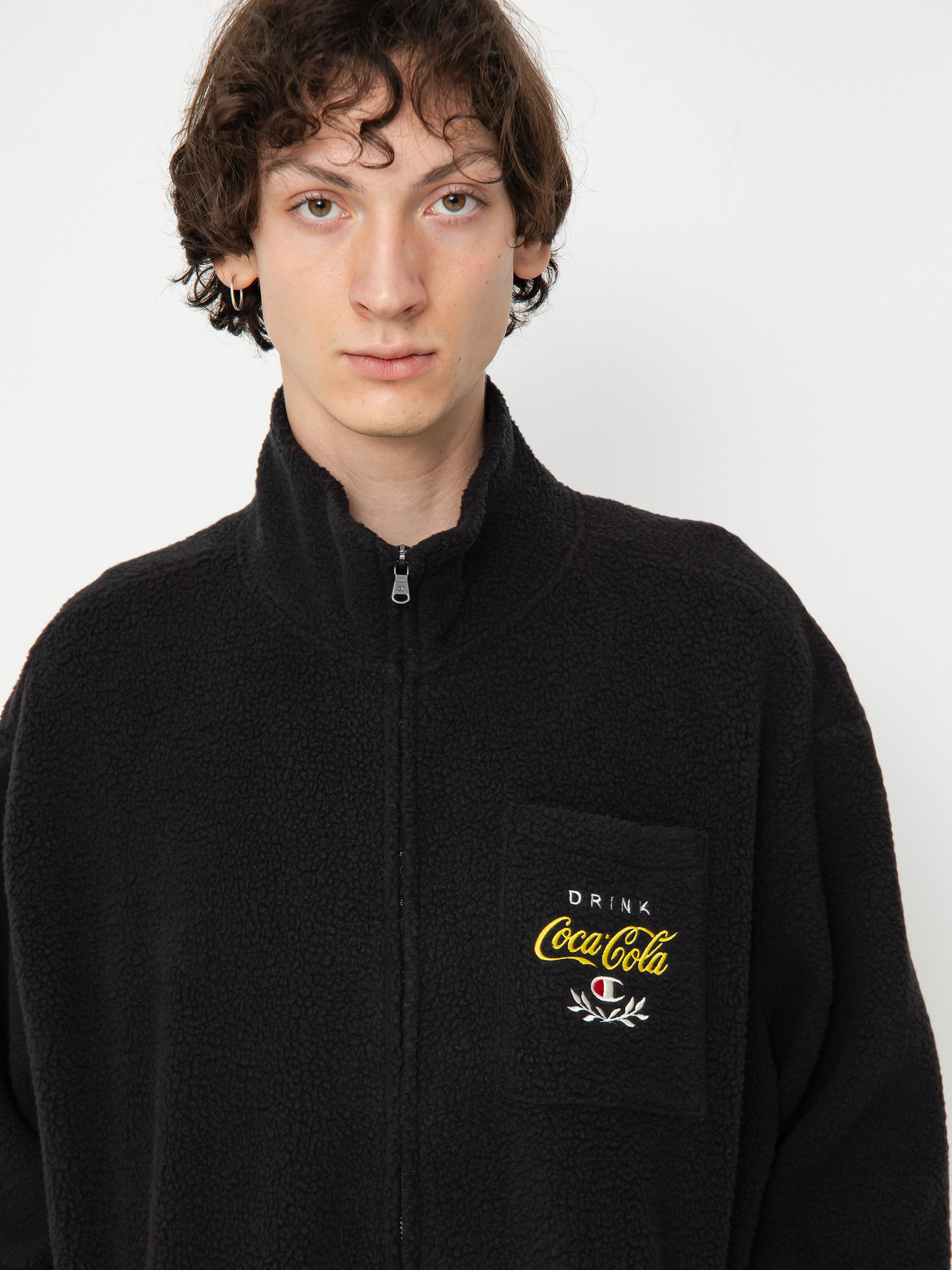 Férfi Champion X Coca Cola Full Zip Top 220187 Polár pulóver (nbk)