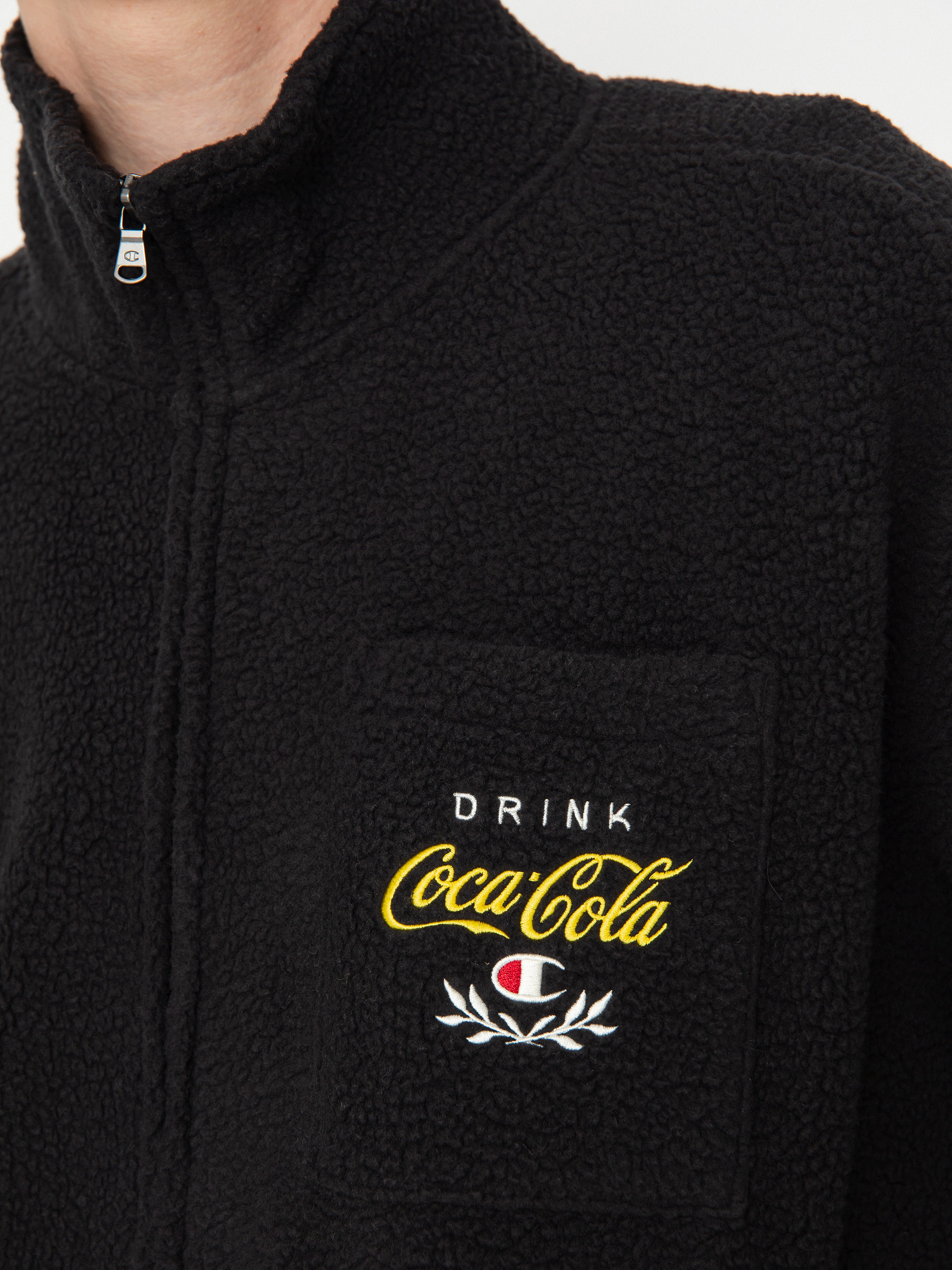Férfi Champion X Coca Cola Full Zip Top 220187 Polár pulóver (nbk)