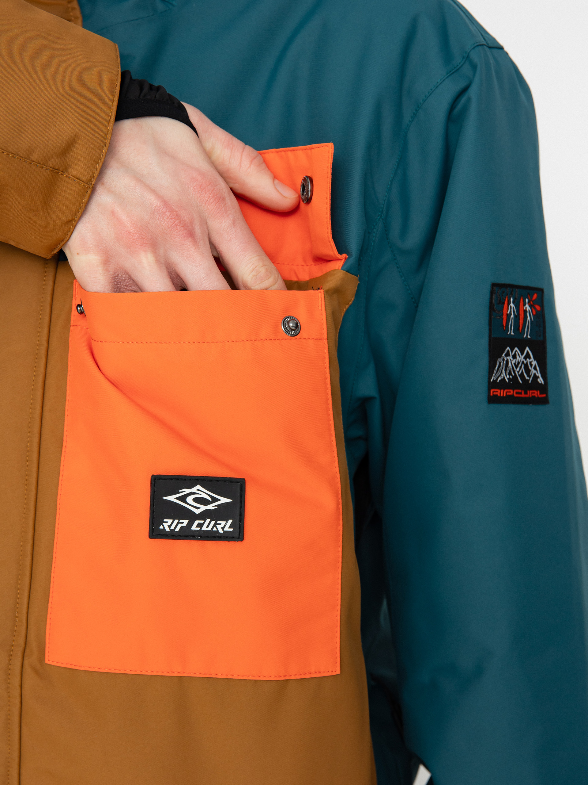 Férfi Rip Curl Pinnacle Snowboard dzseki (blue green)