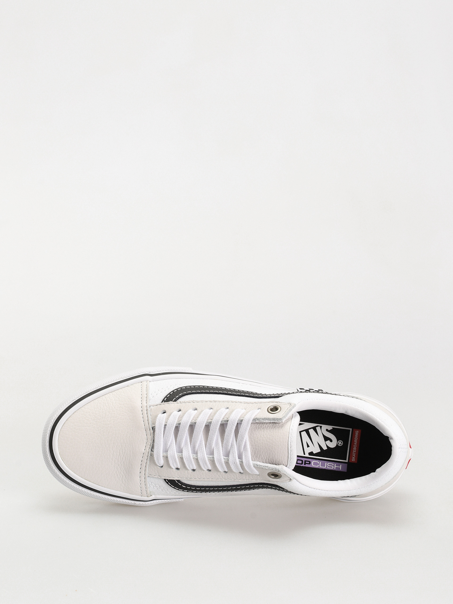 Vans Skate Old Skool Cipők (leather white/white)