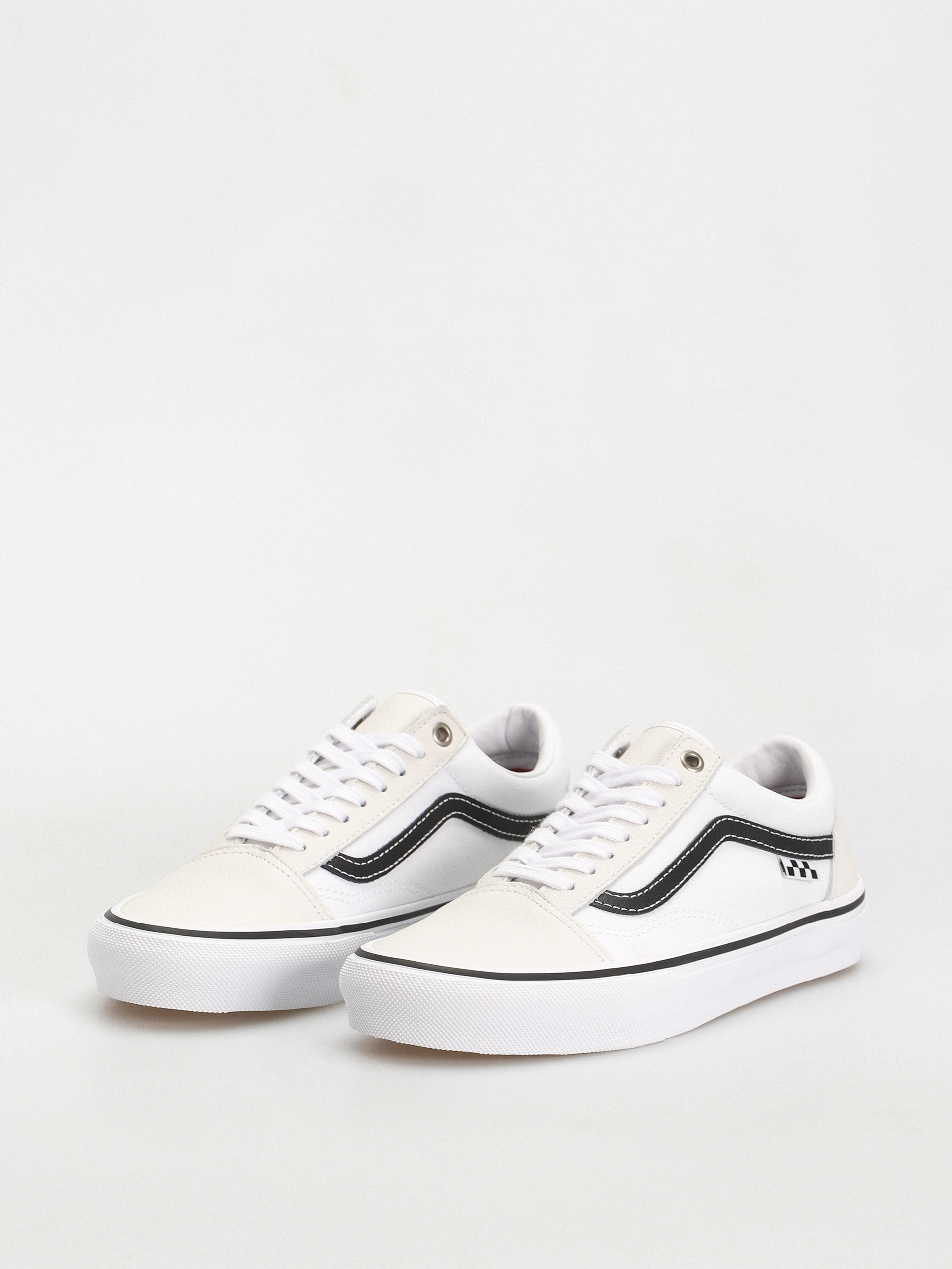 Vans Skate Old Skool Cipők (leather white/white)