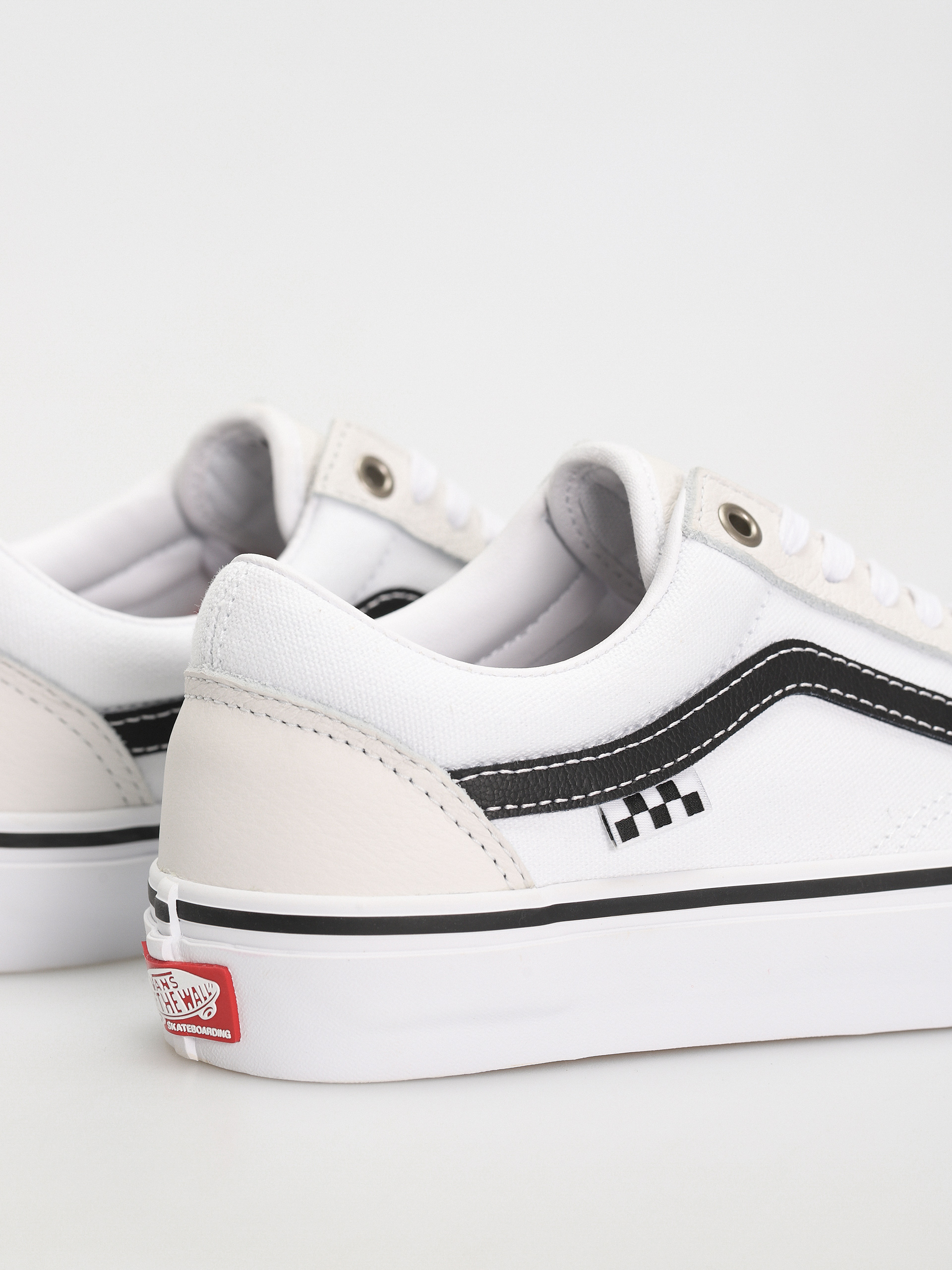 Vans Skate Old Skool Cipők (leather white/white)