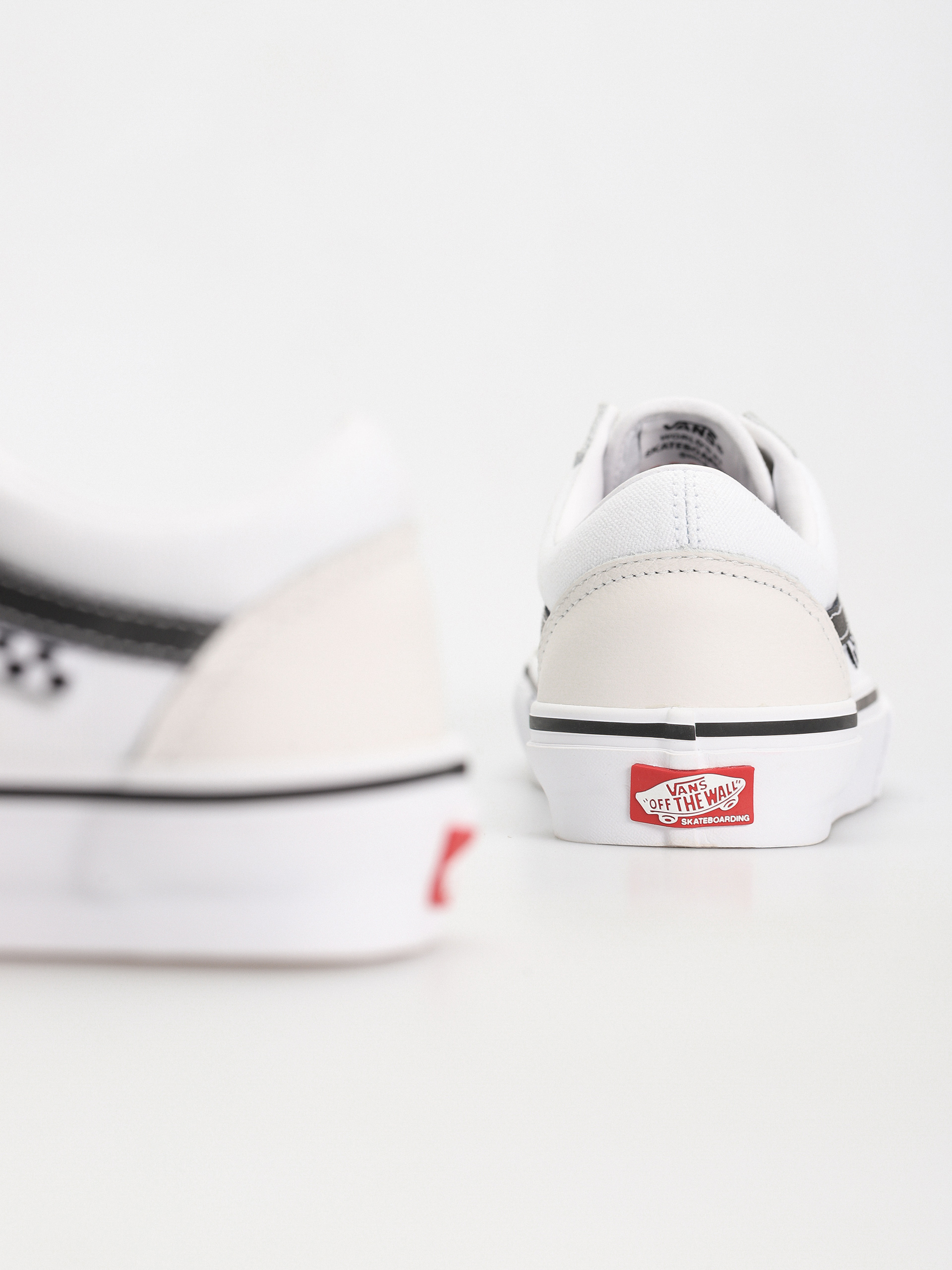 Vans Skate Old Skool Cipők (leather white/white)