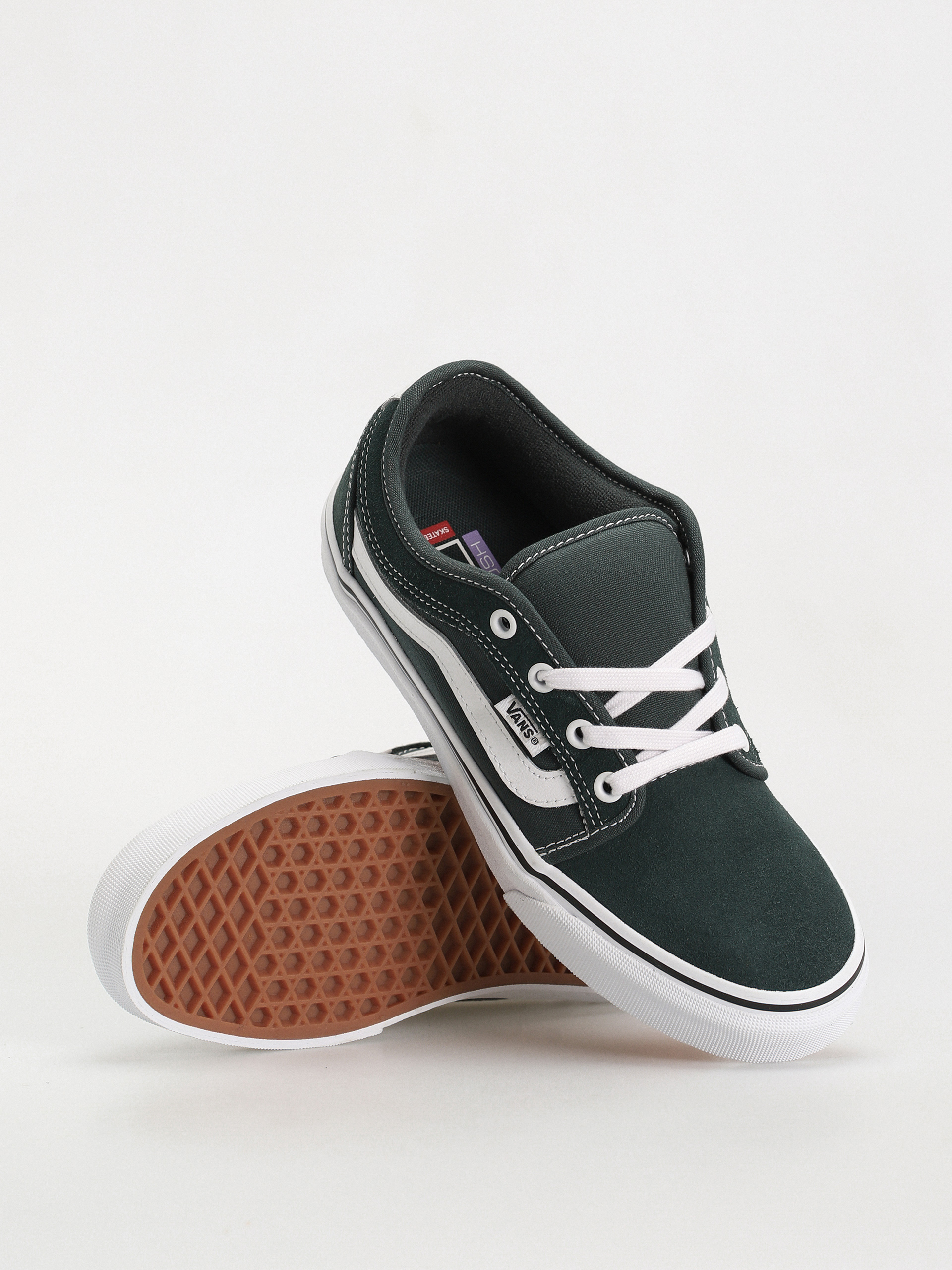Vans Chukka Low Sidestripe Cipők (green gables/true white)
