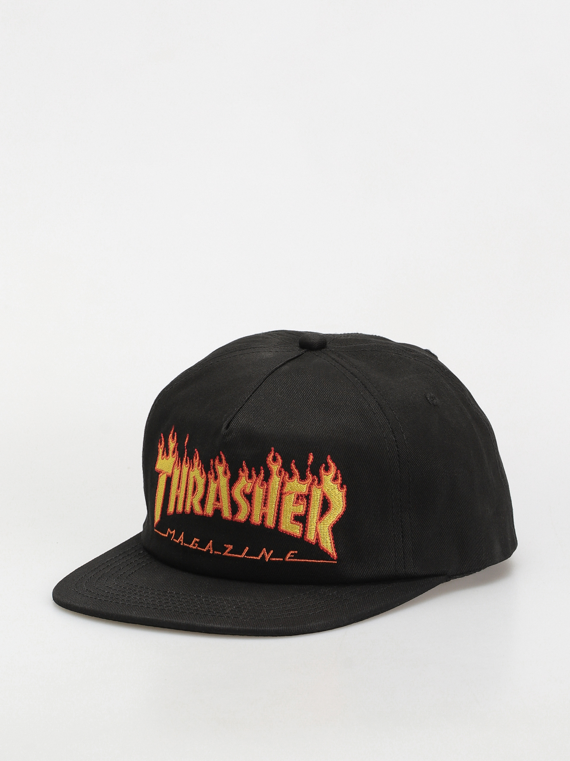 Thrasher Flame Embroidered Baseball sapka (black)