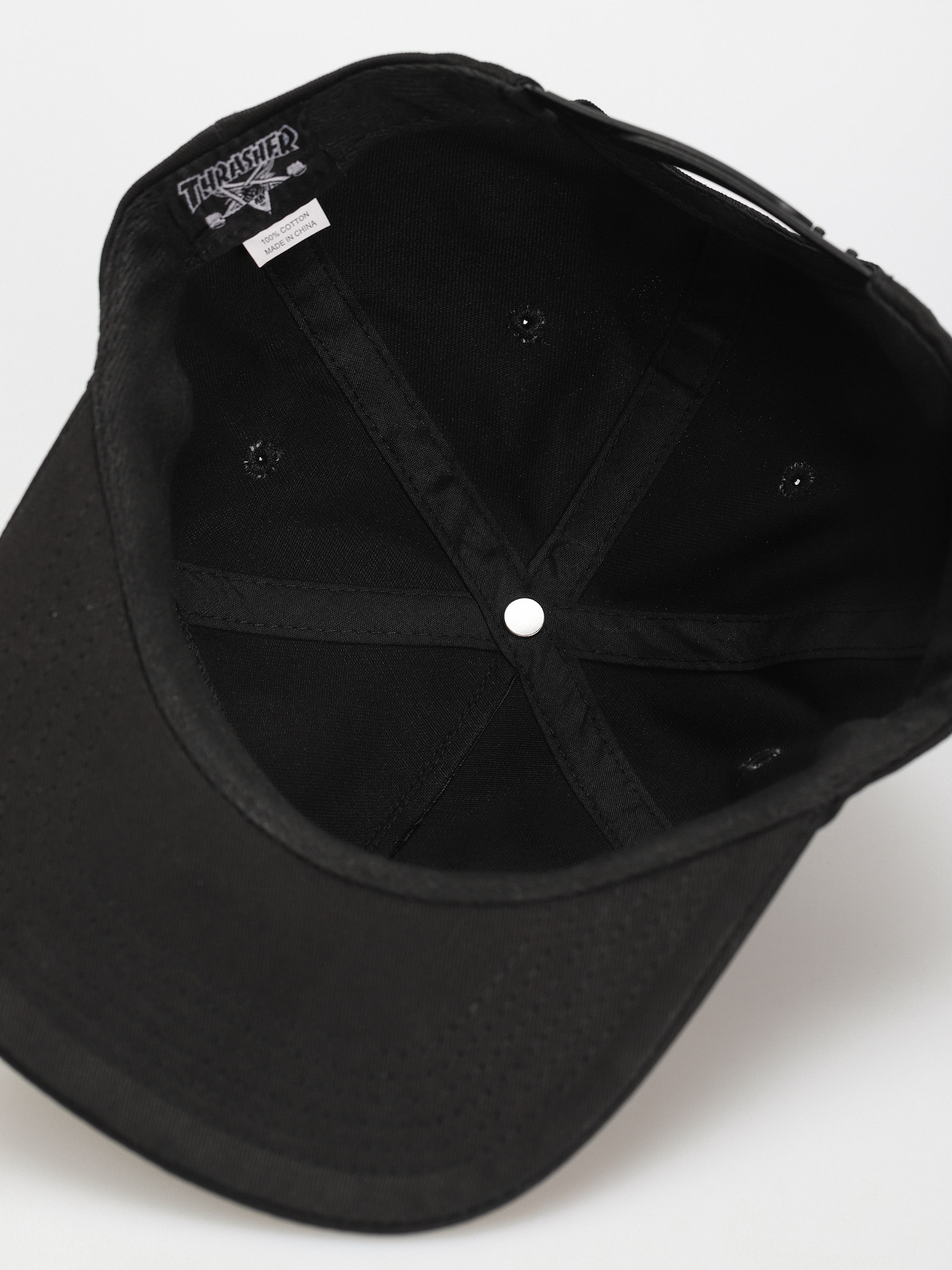 Thrasher Flame Embroidered Baseball sapka (black)