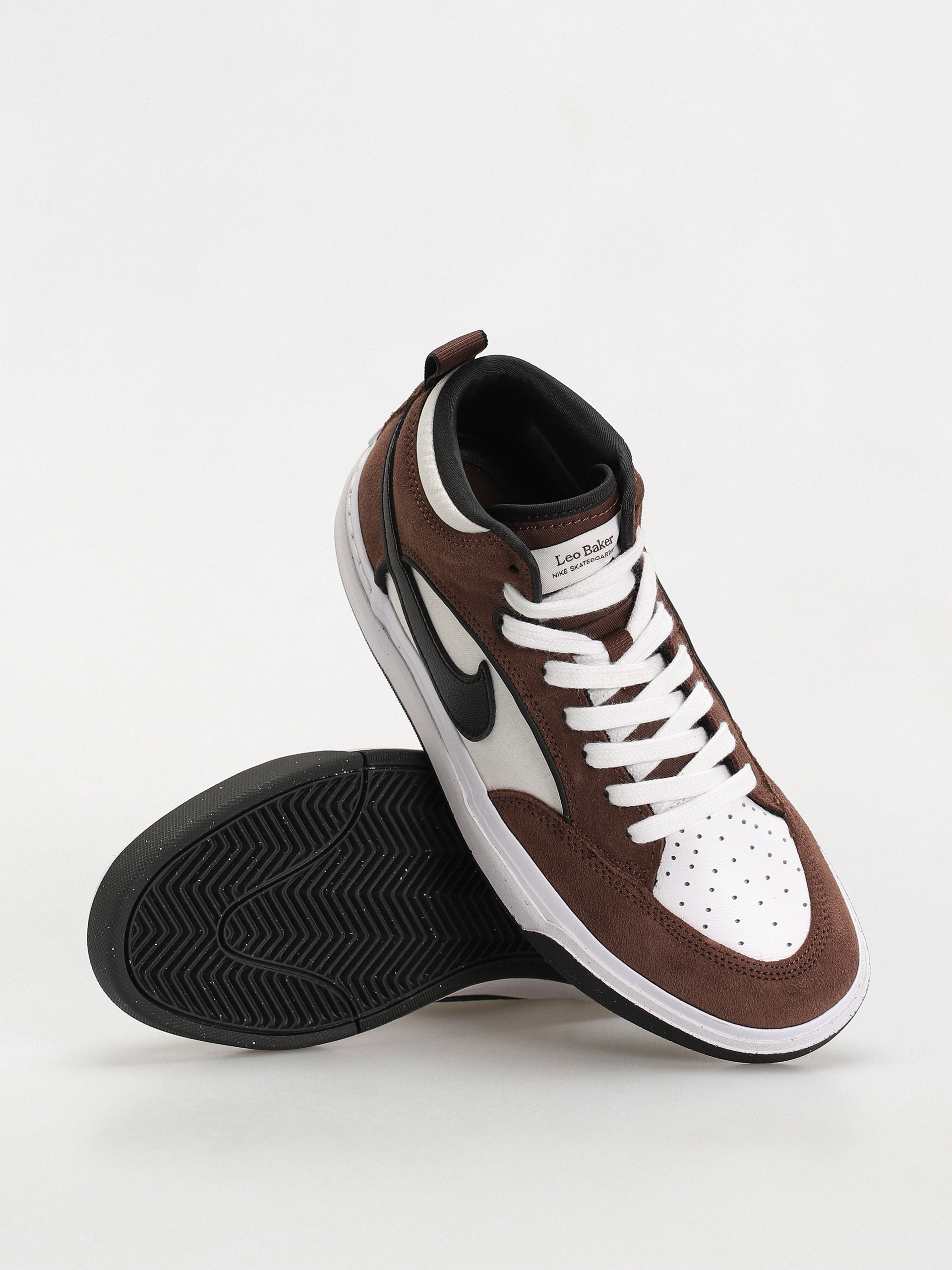 Nike SB React Leo Cipők (lt chocolate/black white black)