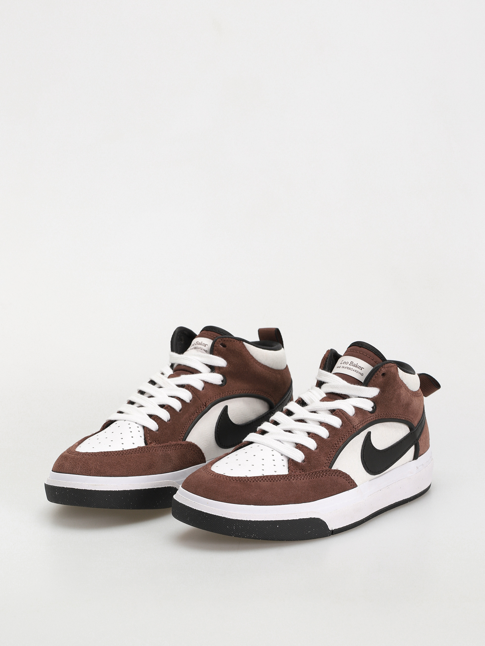 Nike SB React Leo Cipők (lt chocolate/black white black)