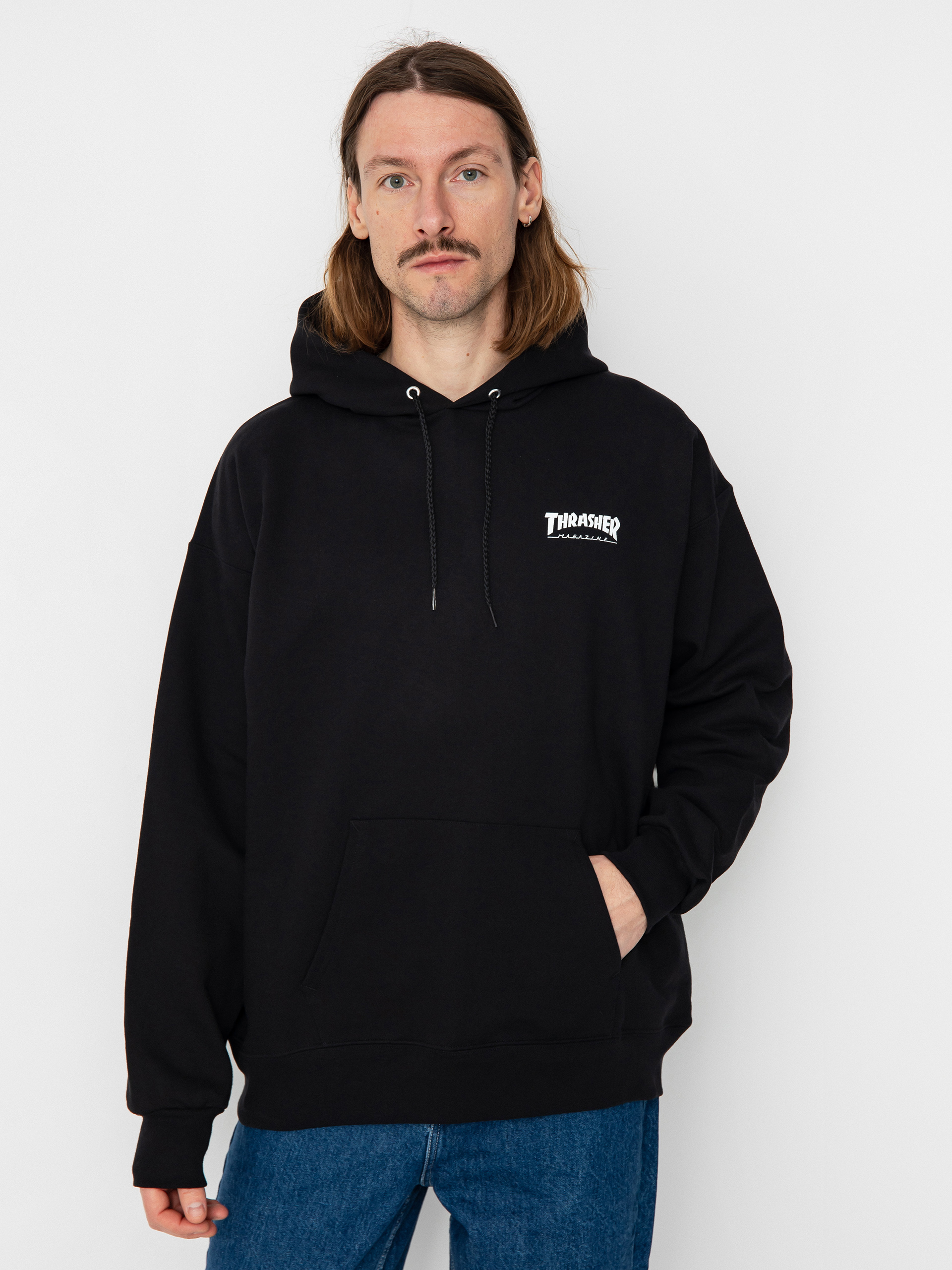 Thrasher Little HD Kapucnis pulóver (black)