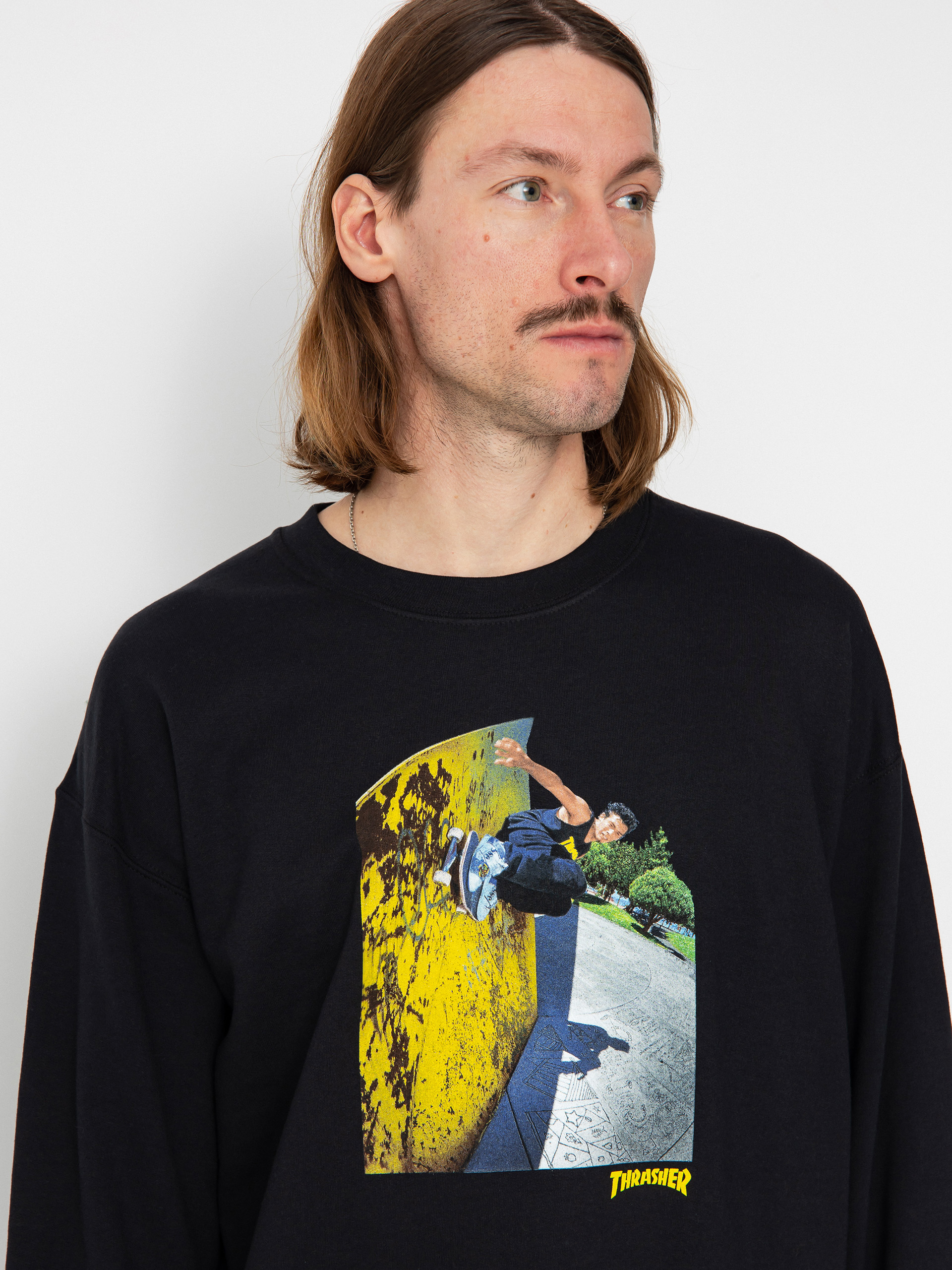 Thrasher Mic E Wallride Pulóver (black)