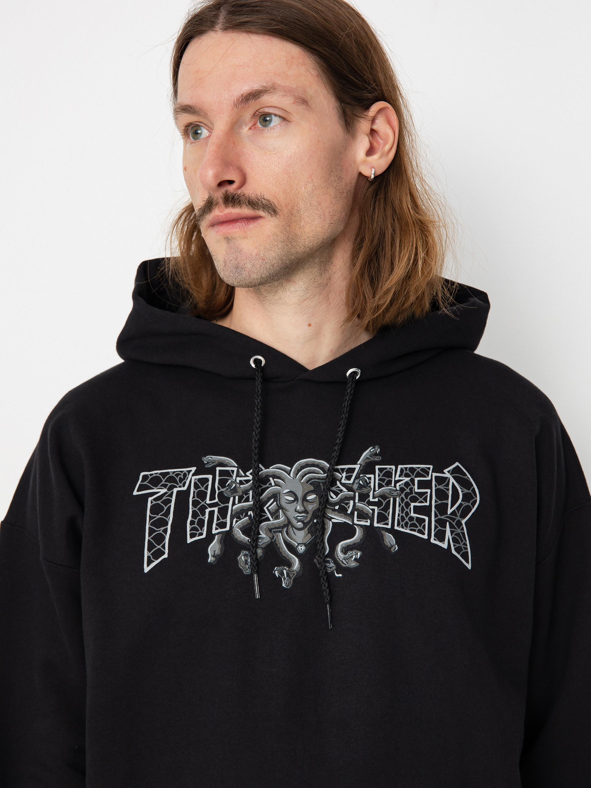 Thrasher Medusa HD Kapucnis pulóver (black)