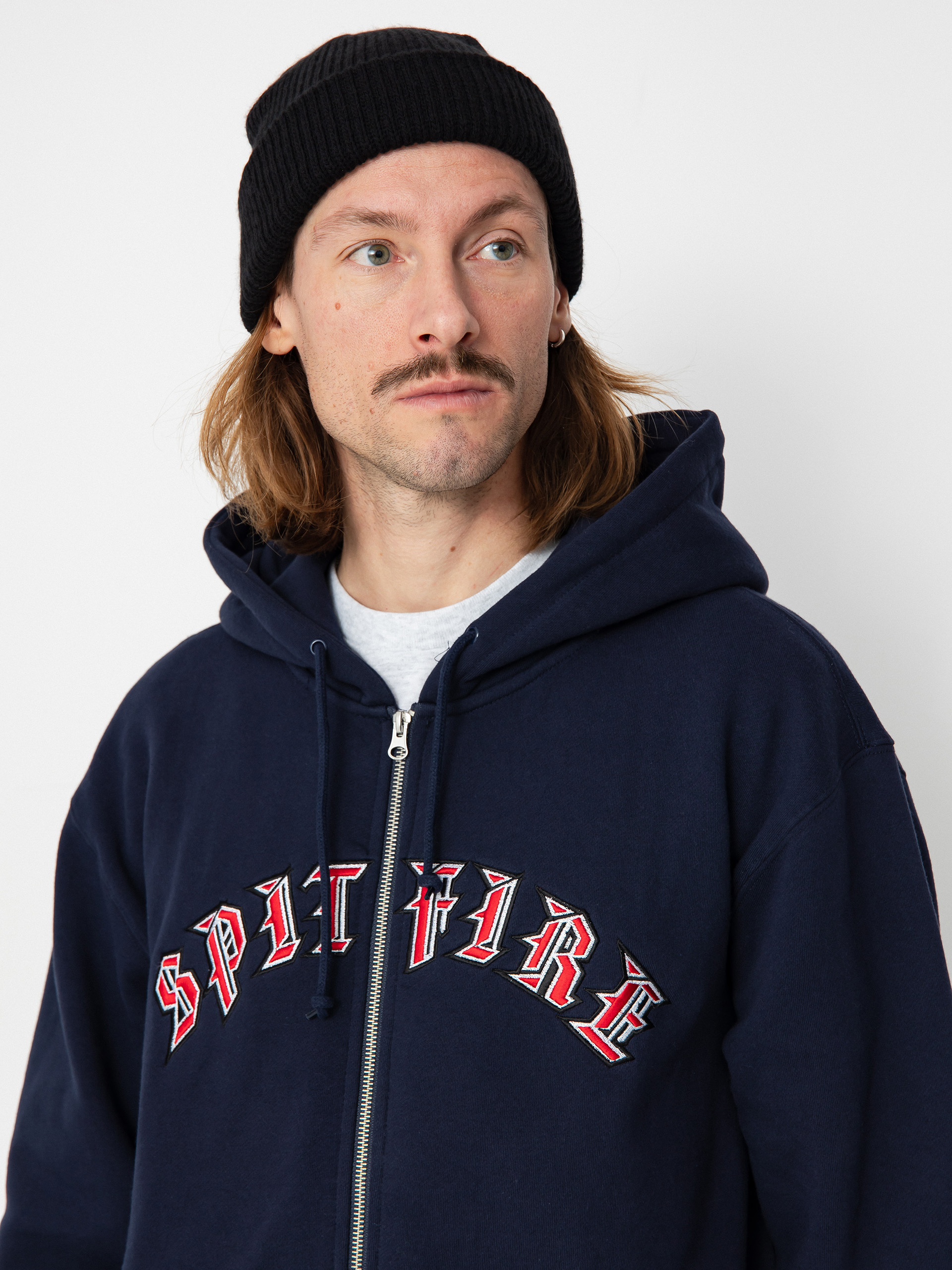 Spitfire Old E Emb ZHD Kapucnis pulóver (navy)