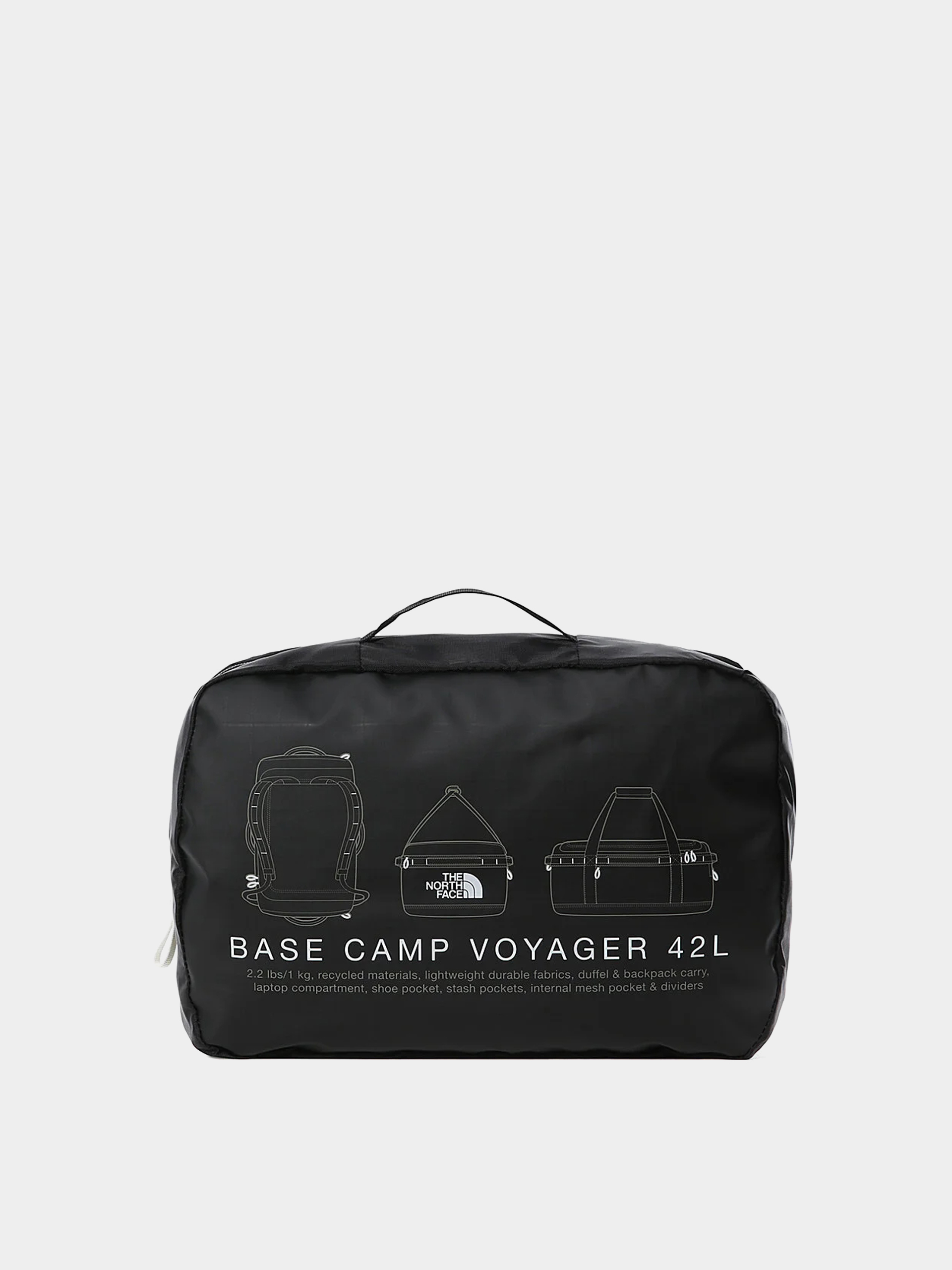 The North Face Base Camp Voyager Duffel 42L Táska (tnf black/tnf white)