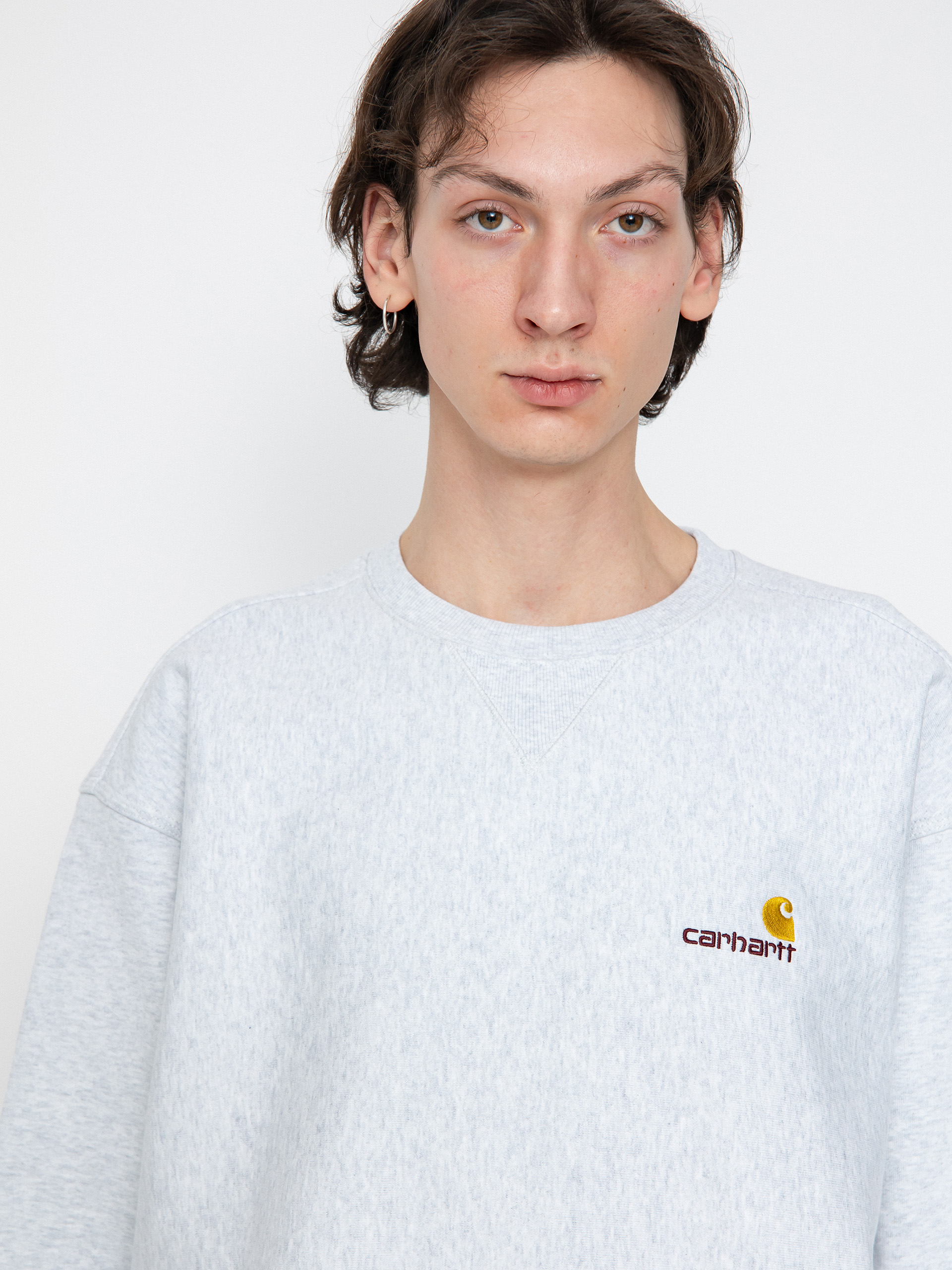 Carhartt WIP American Script Pulóver (ash heather)