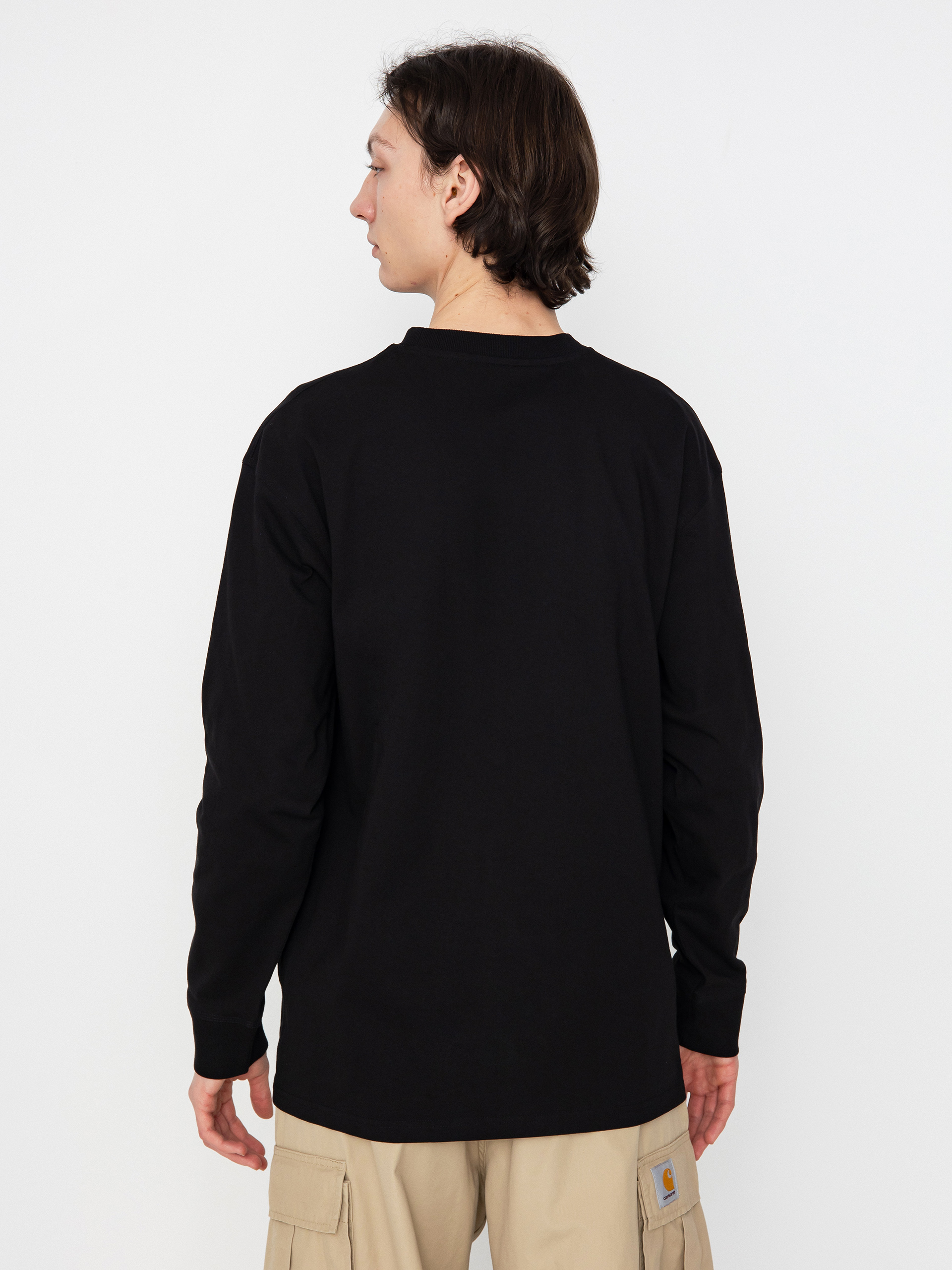 Carhartt WIP American Script Hosszú ujjú felső (black)