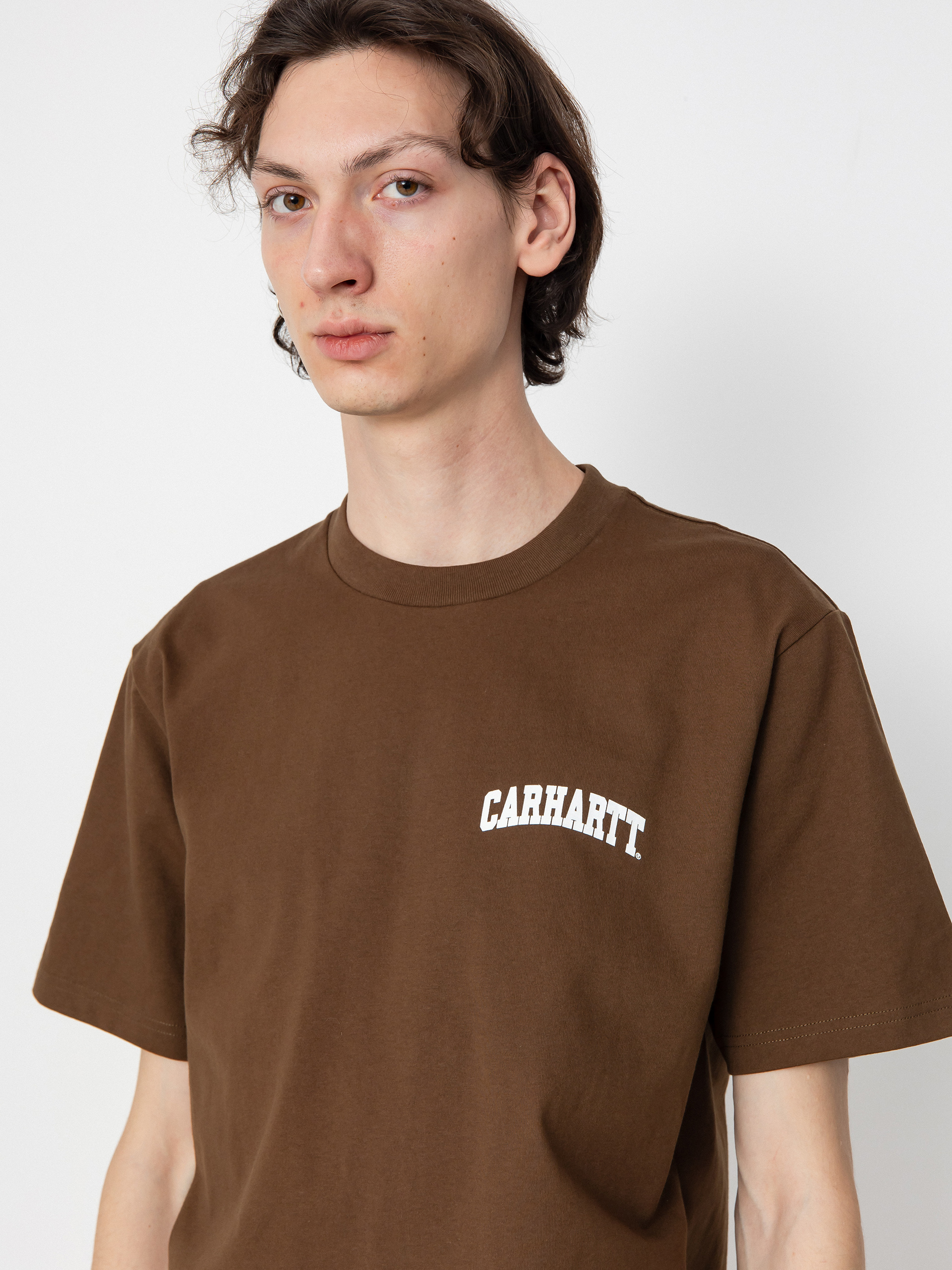 Carhartt WIP University Script Póló (lumber/white)