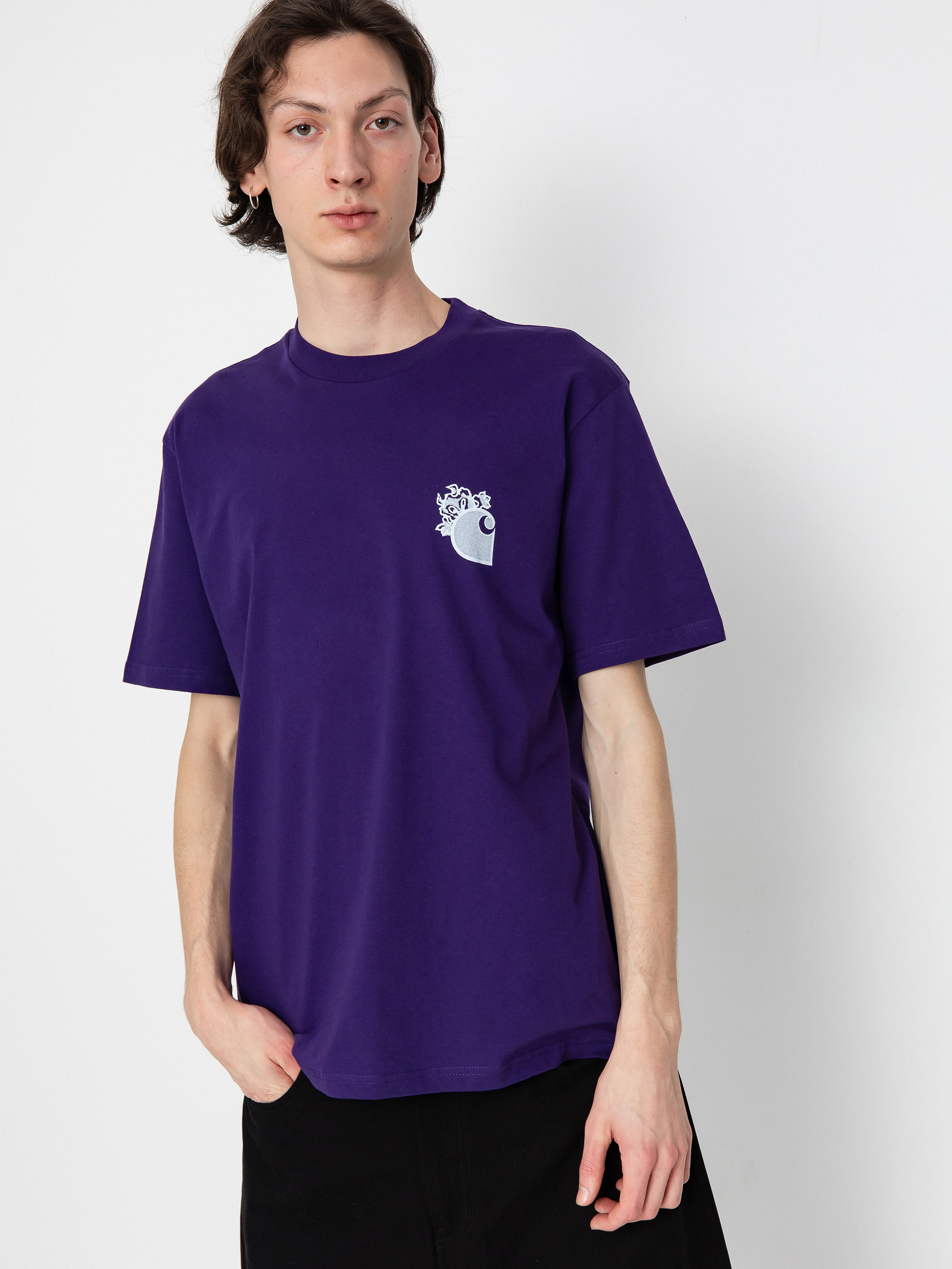 Carhartt WIP Little Hellraiser Póló (tyrian/white)