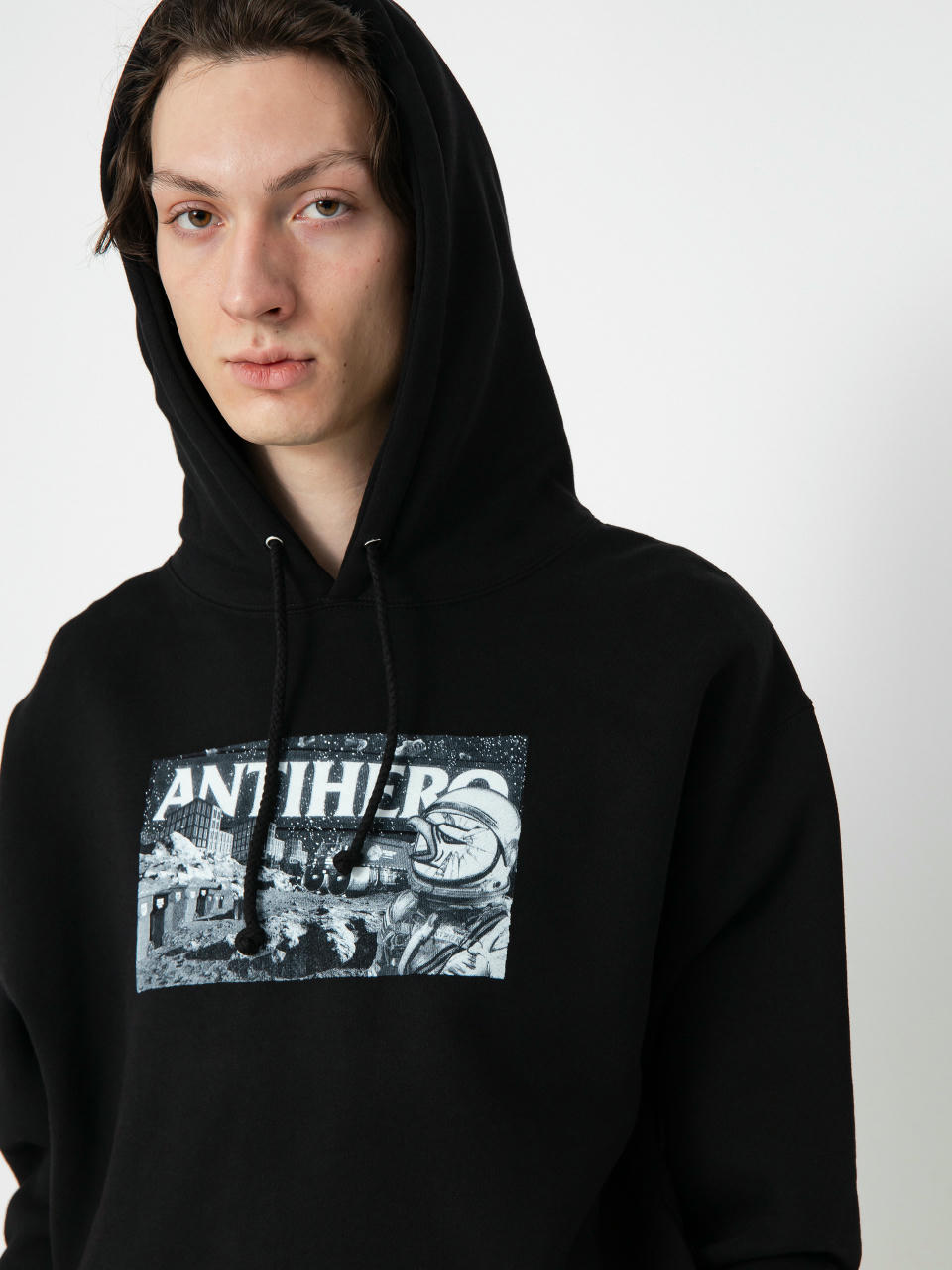 Antihero Space Condo HD Kapucnis pulóver (black/white)