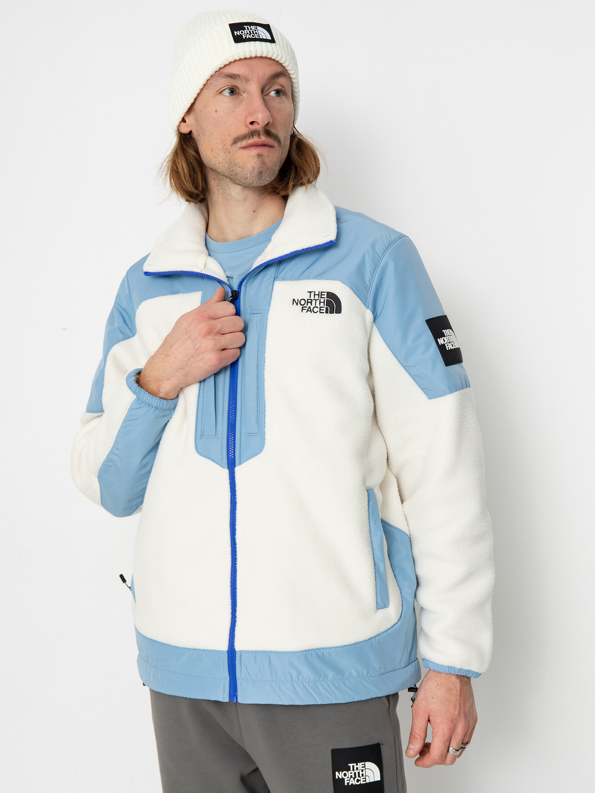 The North Face M Fleeski Y2K Fz Dzseki (white dune/steel blue)