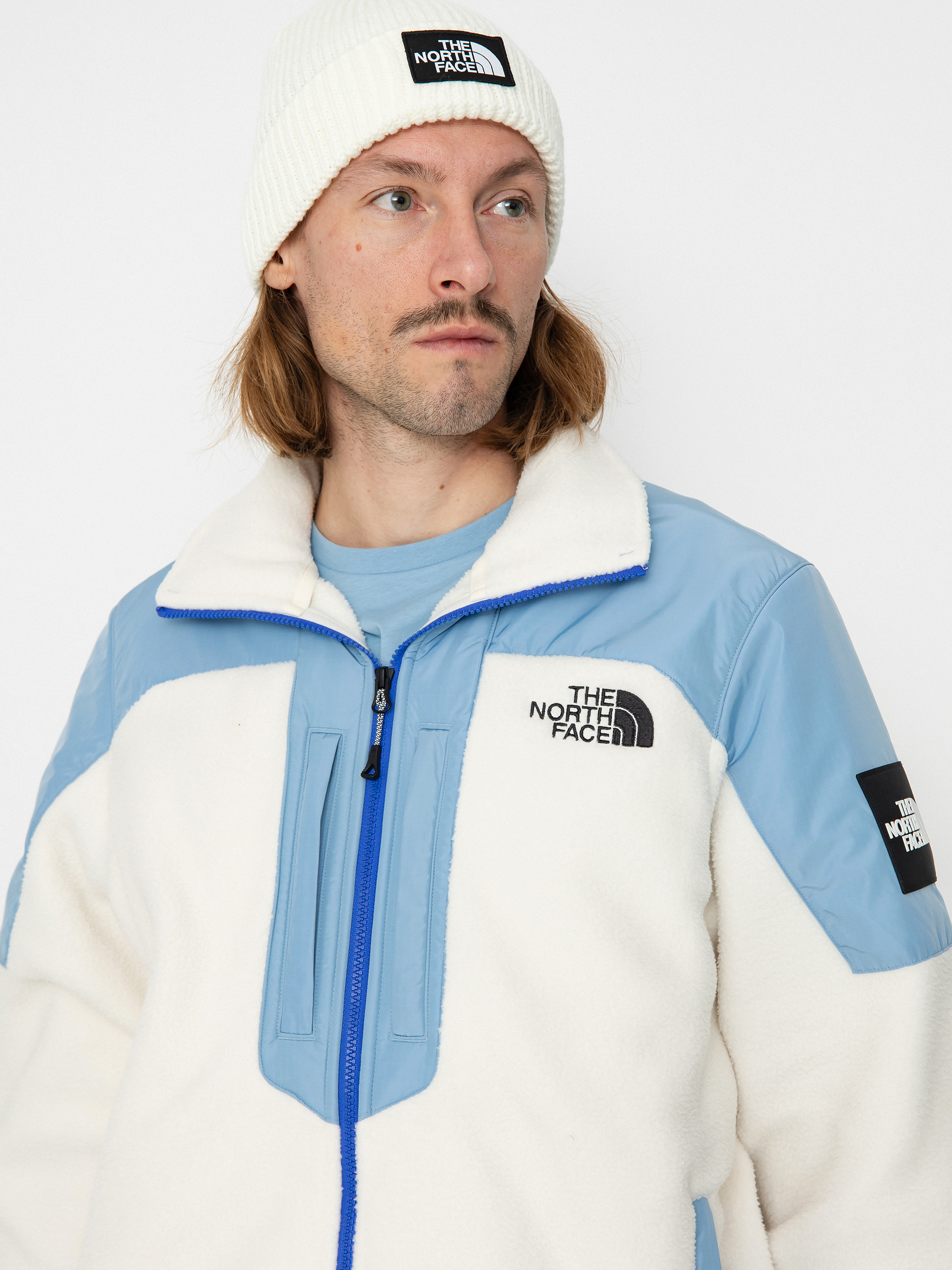 The North Face M Fleeski Y2K Fz Dzseki (white dune/steel blue)